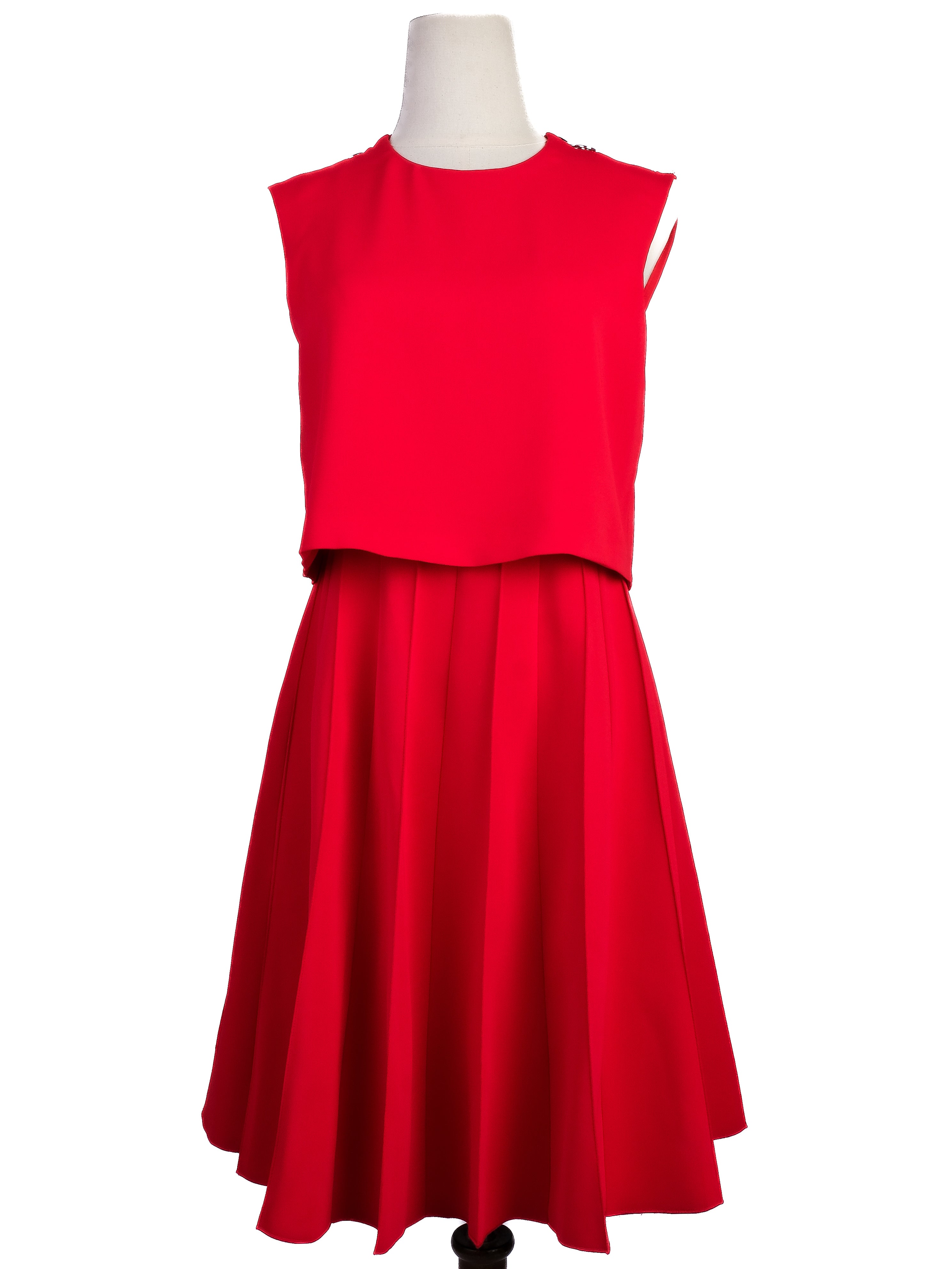 Sportmax Red Polyester Sleeveless Dress Size S in Excellent Condition