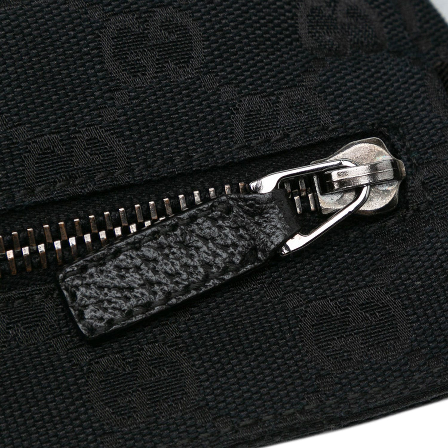 Gucci GG Canvas Double Pocket Belt Bag Black