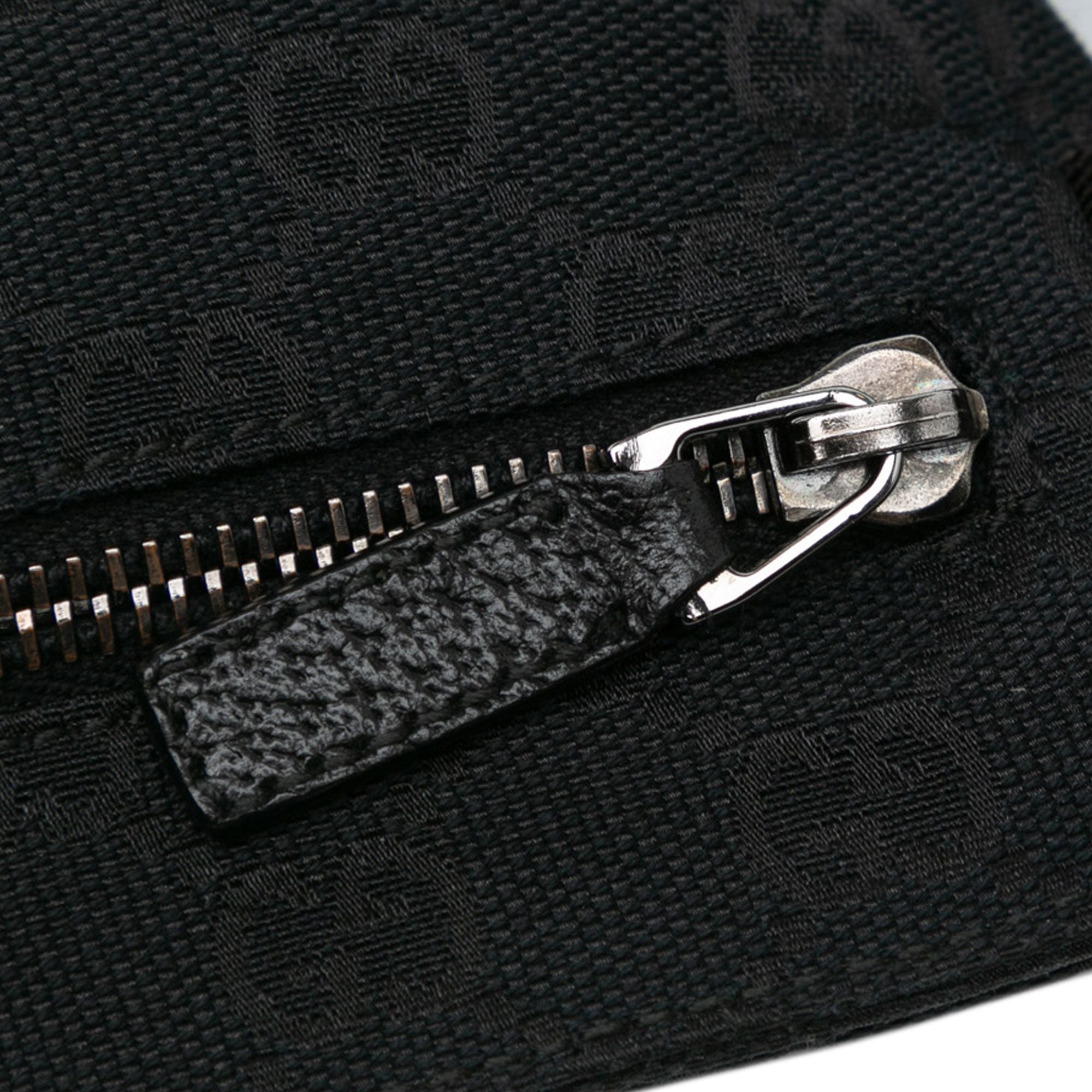 Gucci GG Canvas Double Pocket Belt Bag Black