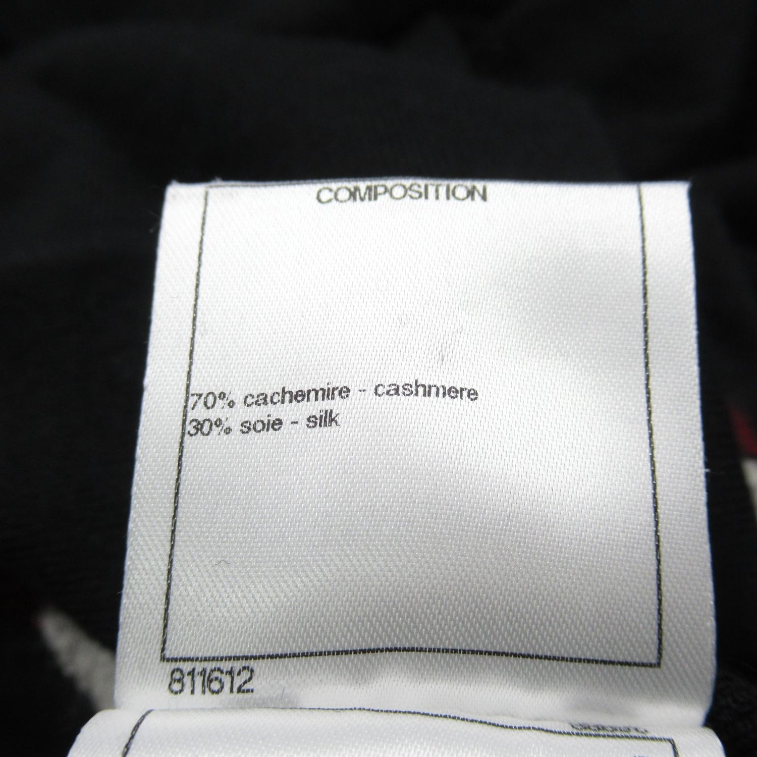 Chanel Knitwear Sweater Black Cashmere Silk 36