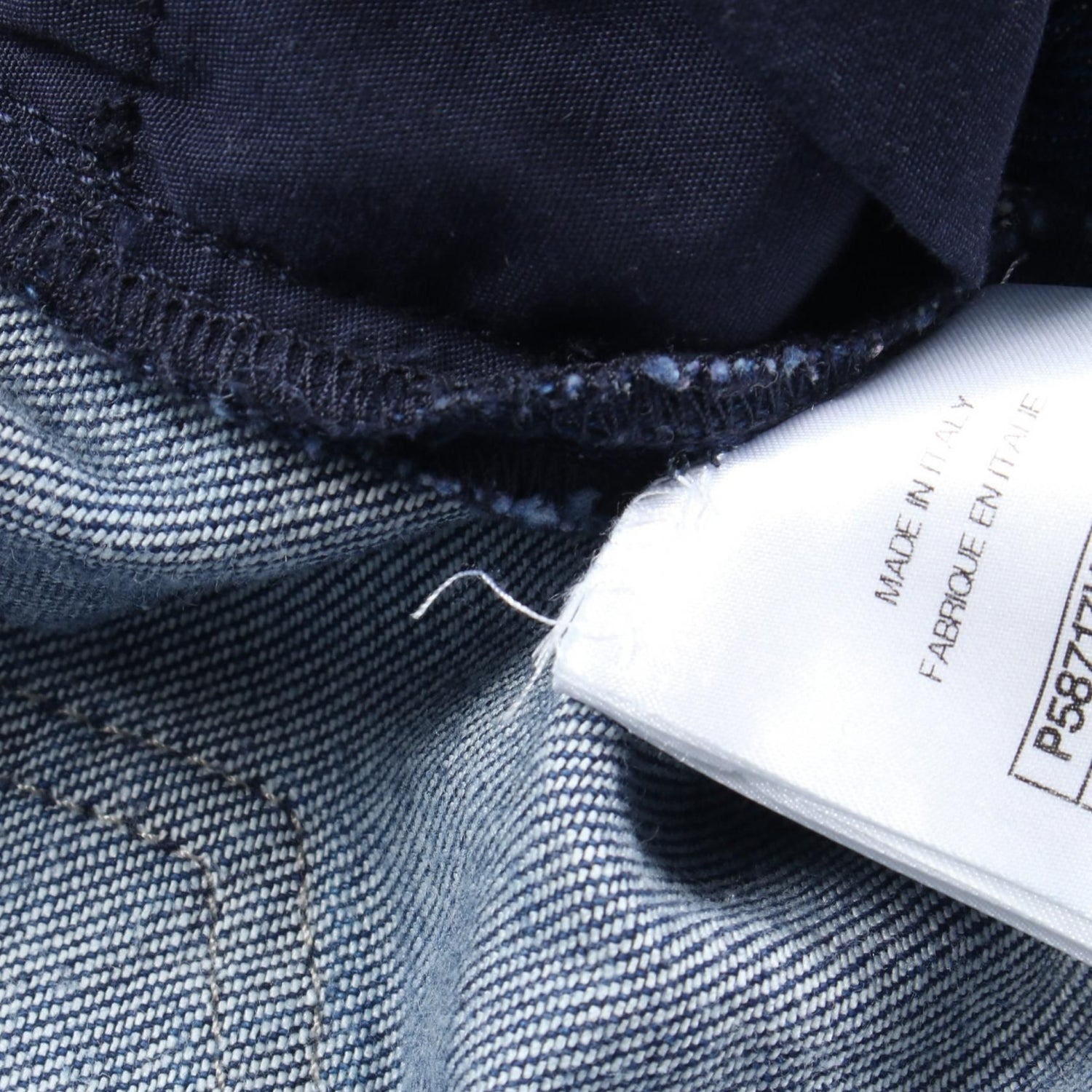 Chanel Navy Denim Pants Cotton P 58717