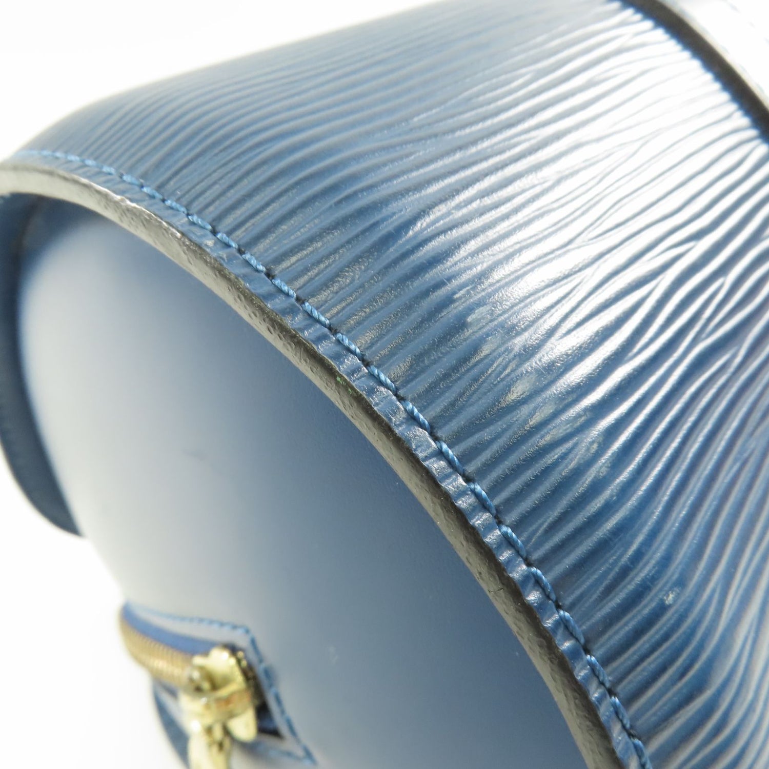 Louis Vuitton Epi Soufflot Kinpaku Handmade Bag Indigo Color Blue Handbag M 52225