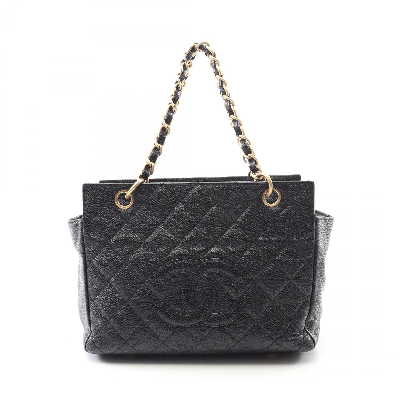 Chanel Black Matelasse Handbag Calfskin (cowhide)