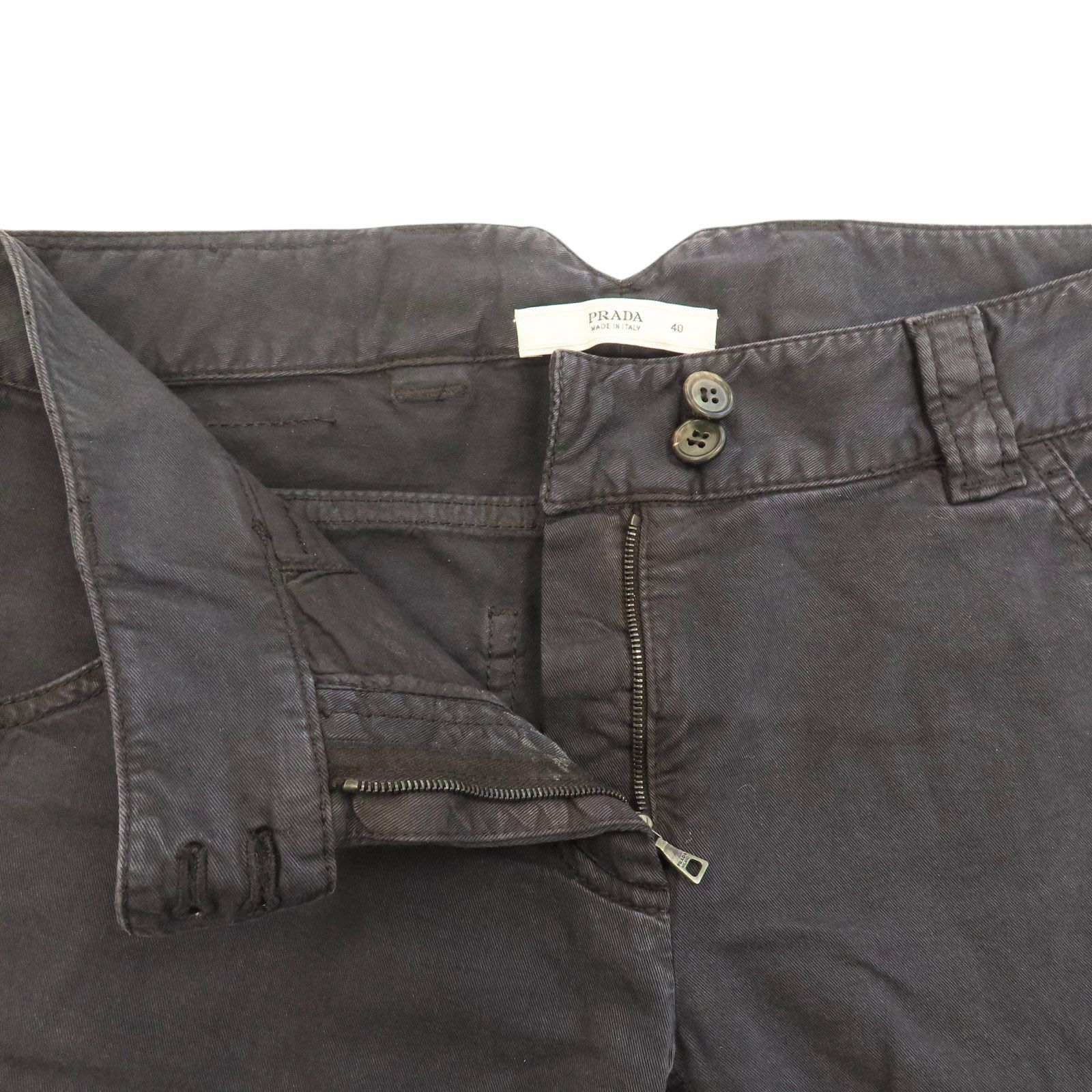 Prada Black Cotton Pants 40