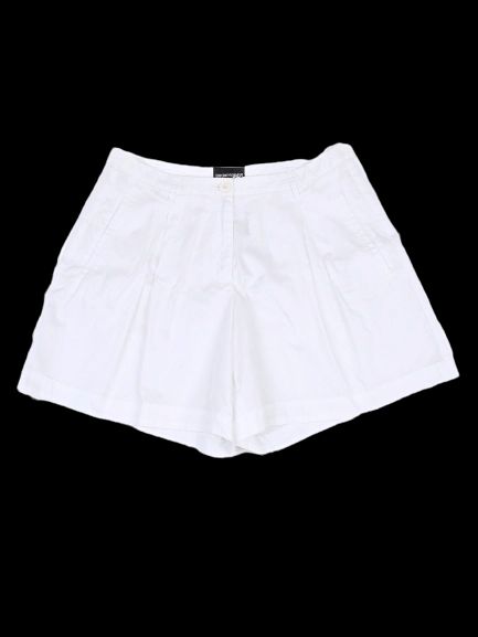 Excellent Emporio Armani White Cotton Shorts Size M for Women