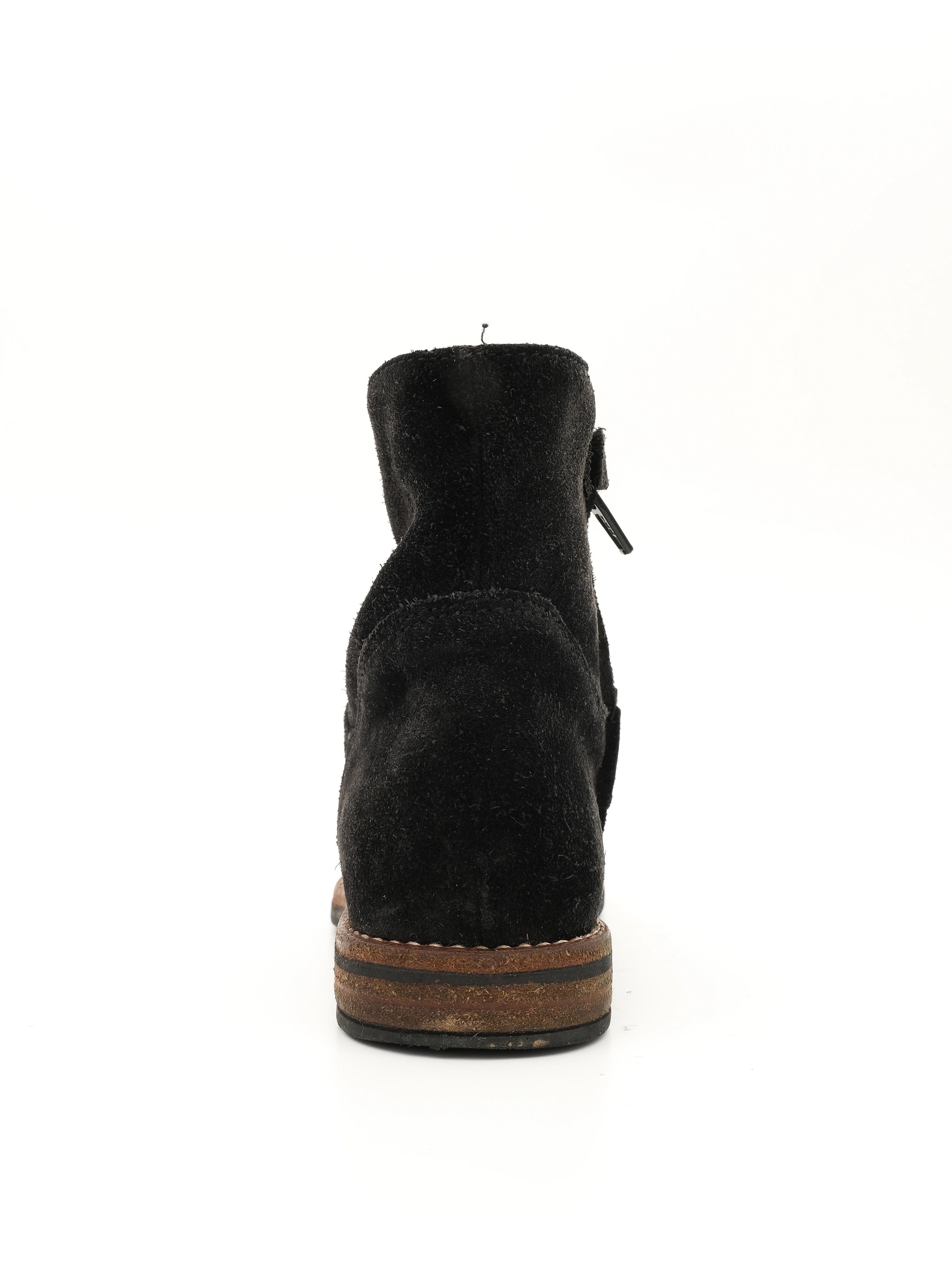 Excellent Bonpoint Black Leather Ankle Boots for Kids Size 28