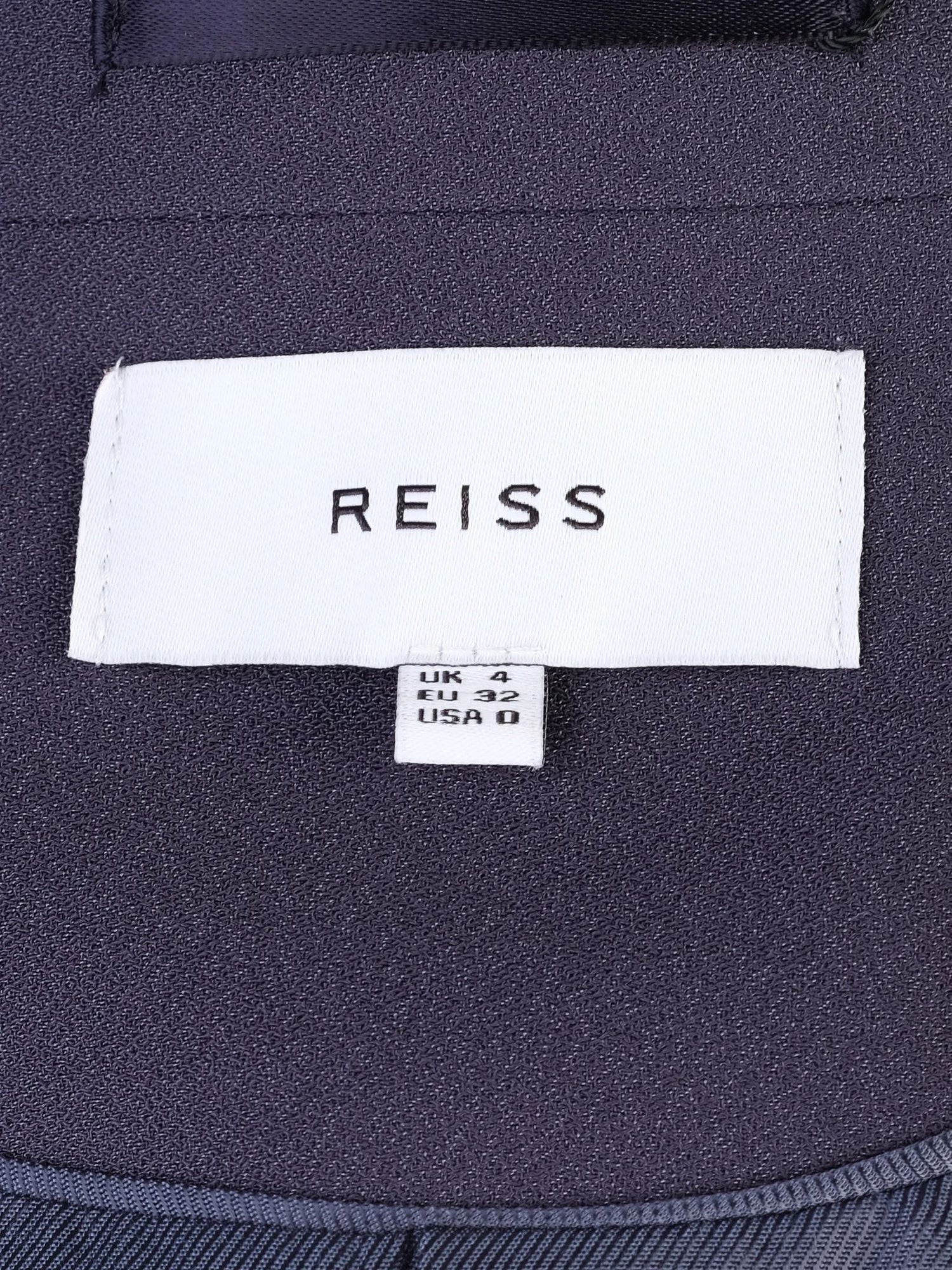 Excellent Reiss Gray Polyester Blazer Double-Breasted Size XXS