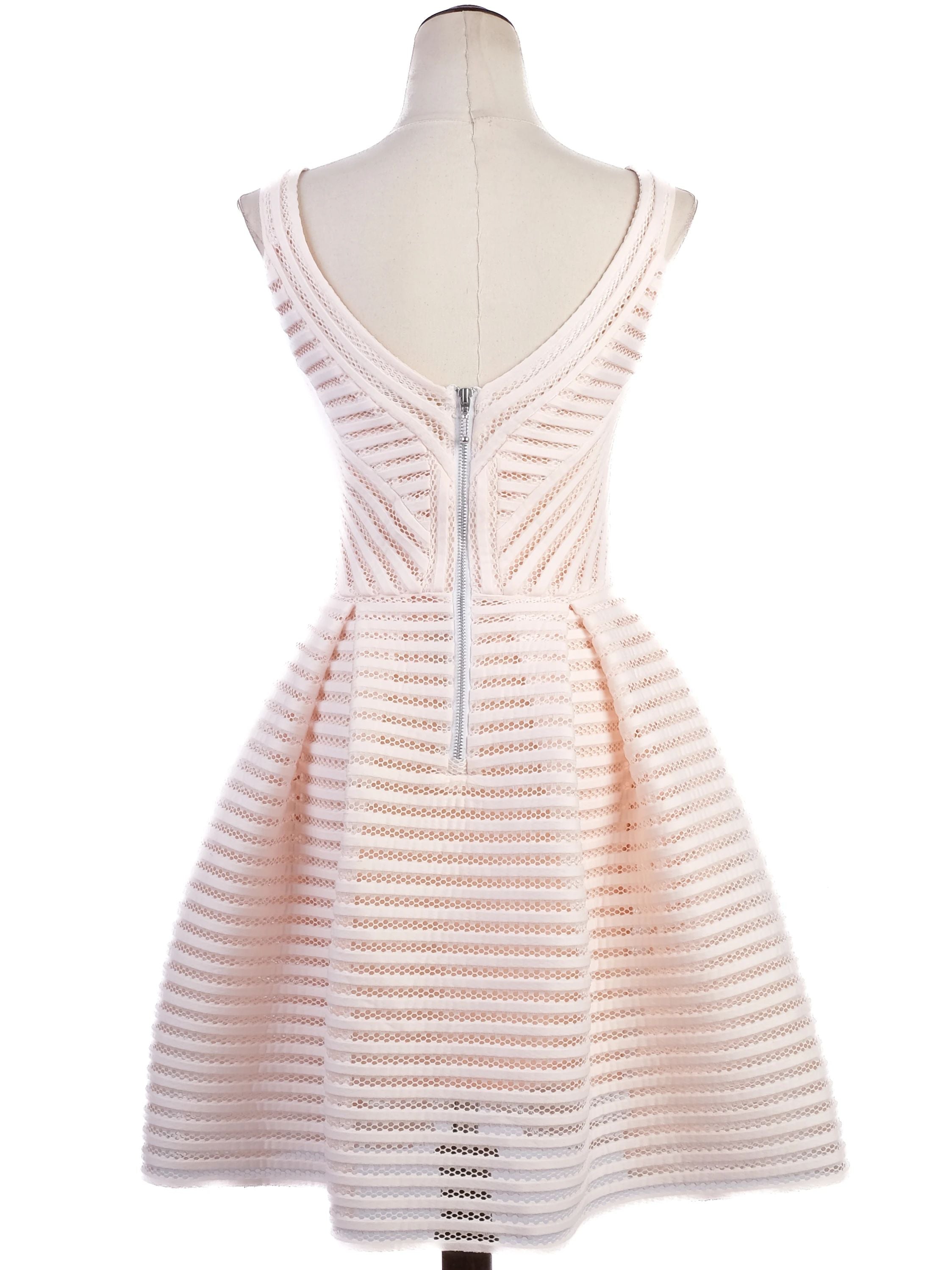 Maje Excellent Condition White Sleeveless Knee-Length Dress