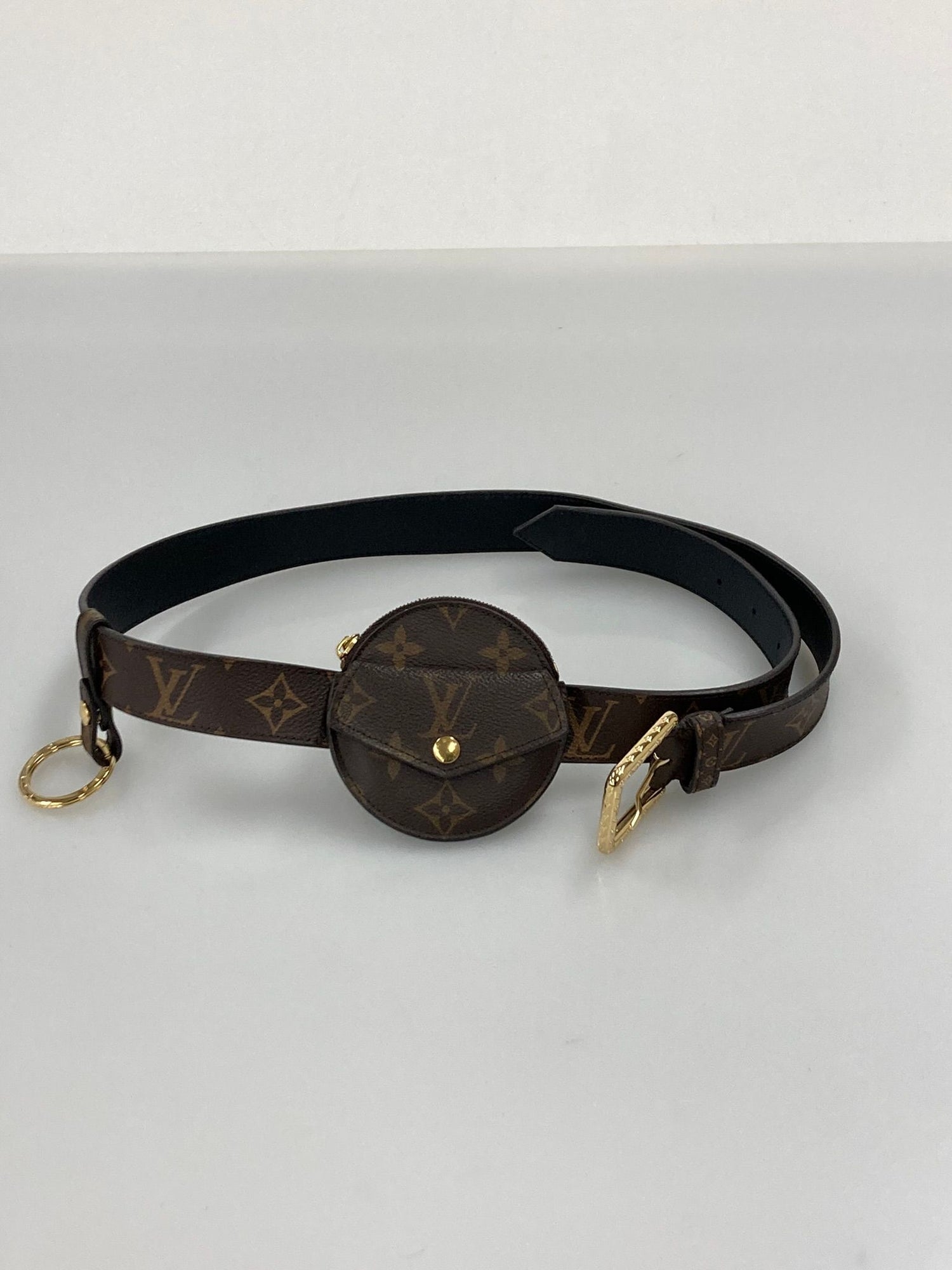 Louis Vuitton Daily Multi Pocket Belt Wide 90 ,Monogram MPO