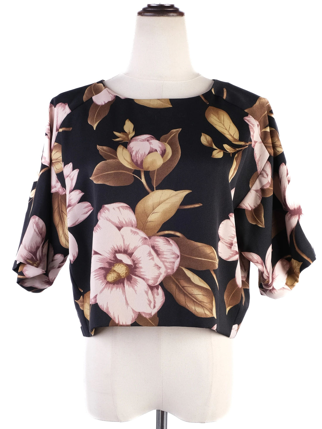 NEW By Malene Birger Floral Blouse Dark Base Color Size S