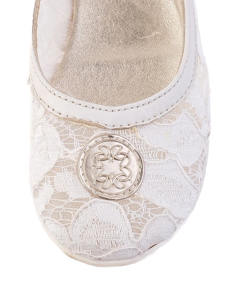 EXCELLENT Elie Saab White Lace Flats for Kids Size 31