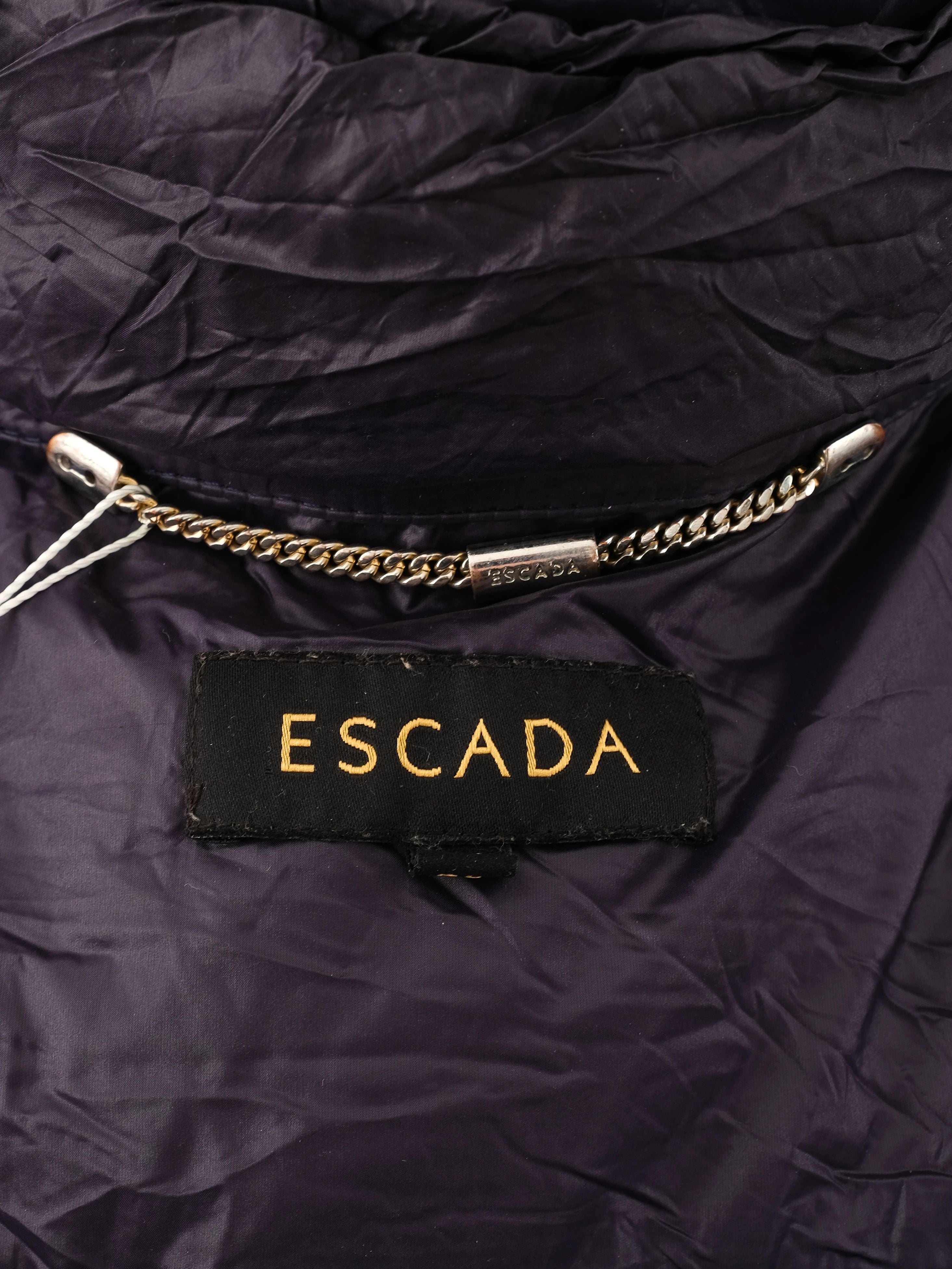 Excellent Escada Blue Nylon Winter Coat Size M