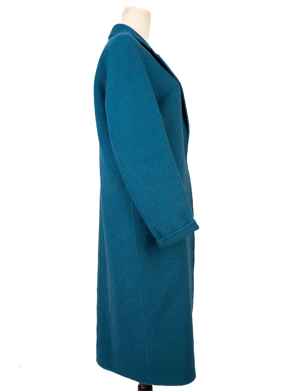 Excellent Sandro Wool Overcoat Blue Teal Size XS