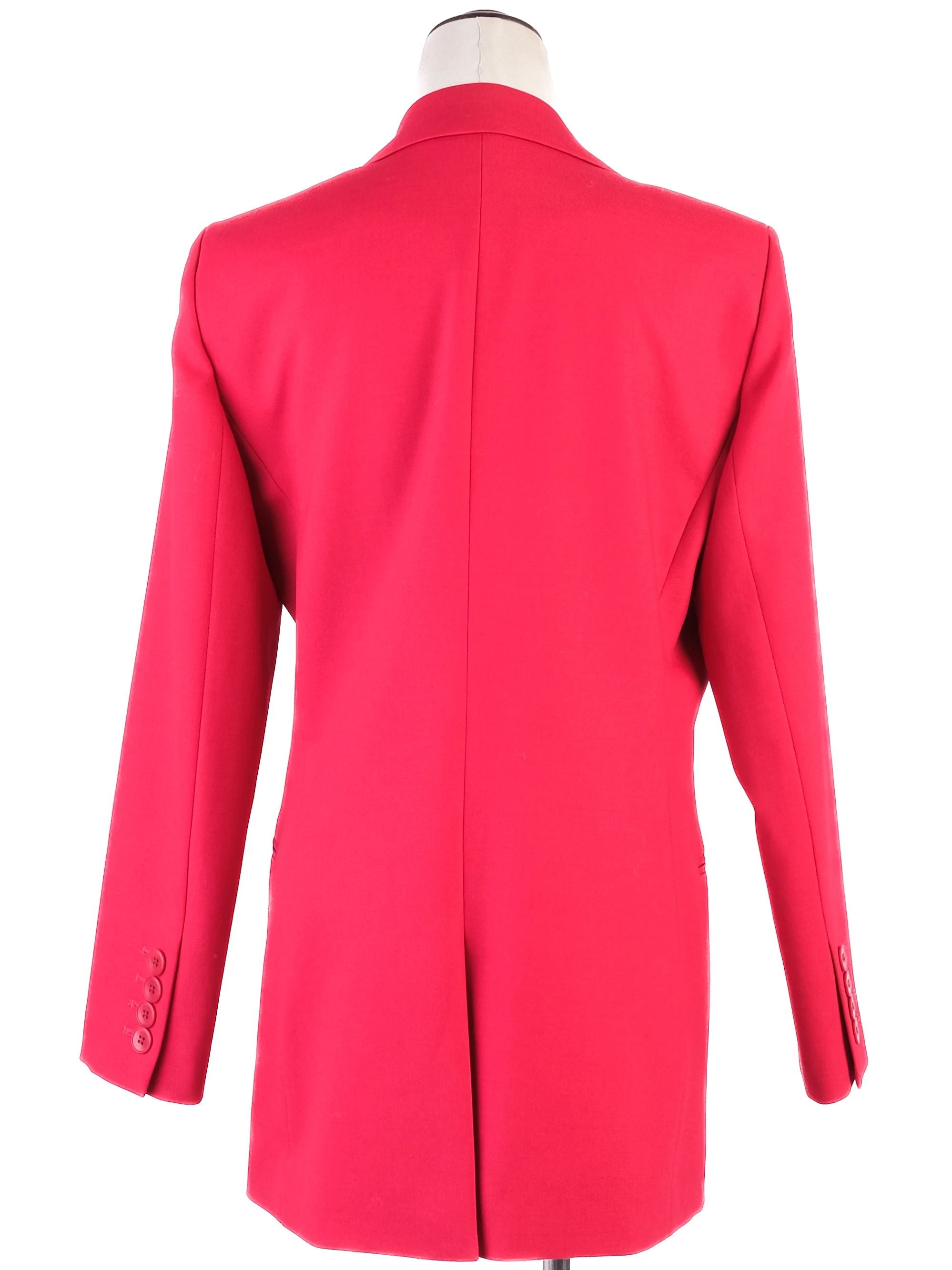 Excellent Reiss Red Wool Blazer Size L for Women