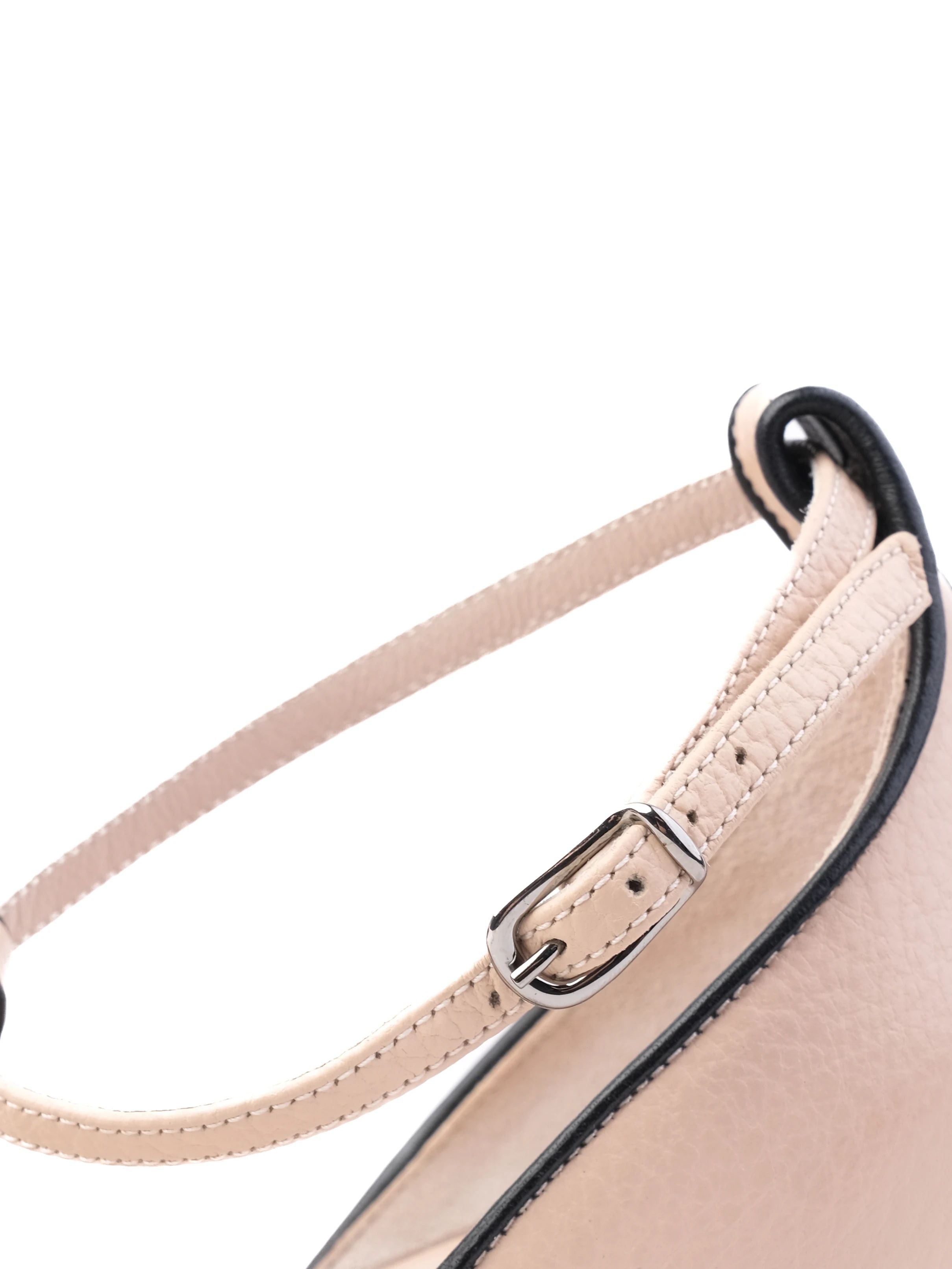 Escada White Leather High-Heeled Shoes with Ankle Strap