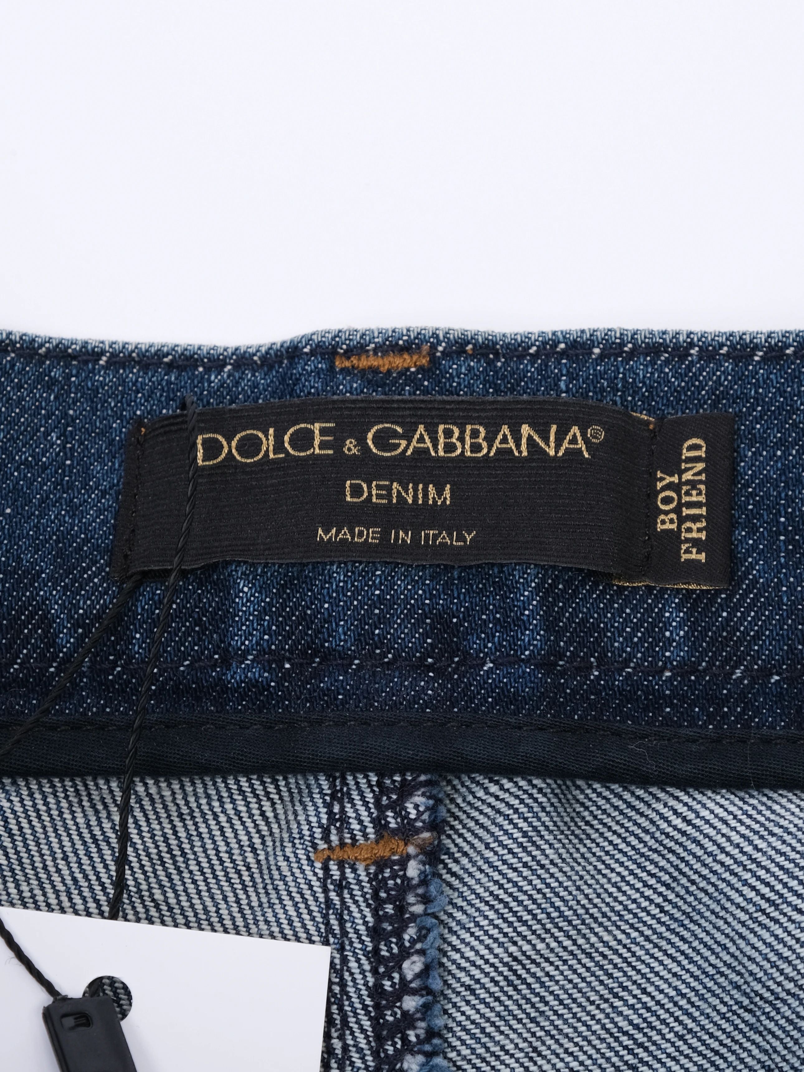 Excellent Dolce Gabbana Blue Distressed Jeans Size S