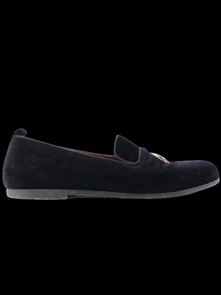 Excellent Dolce Gabbana Black Suede Loafers for Kids Size 35