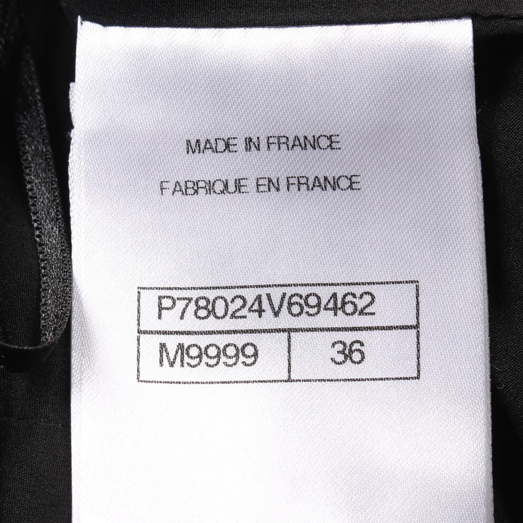 Chanel Black Coco Mark Pants Wool P 78024v 69462
