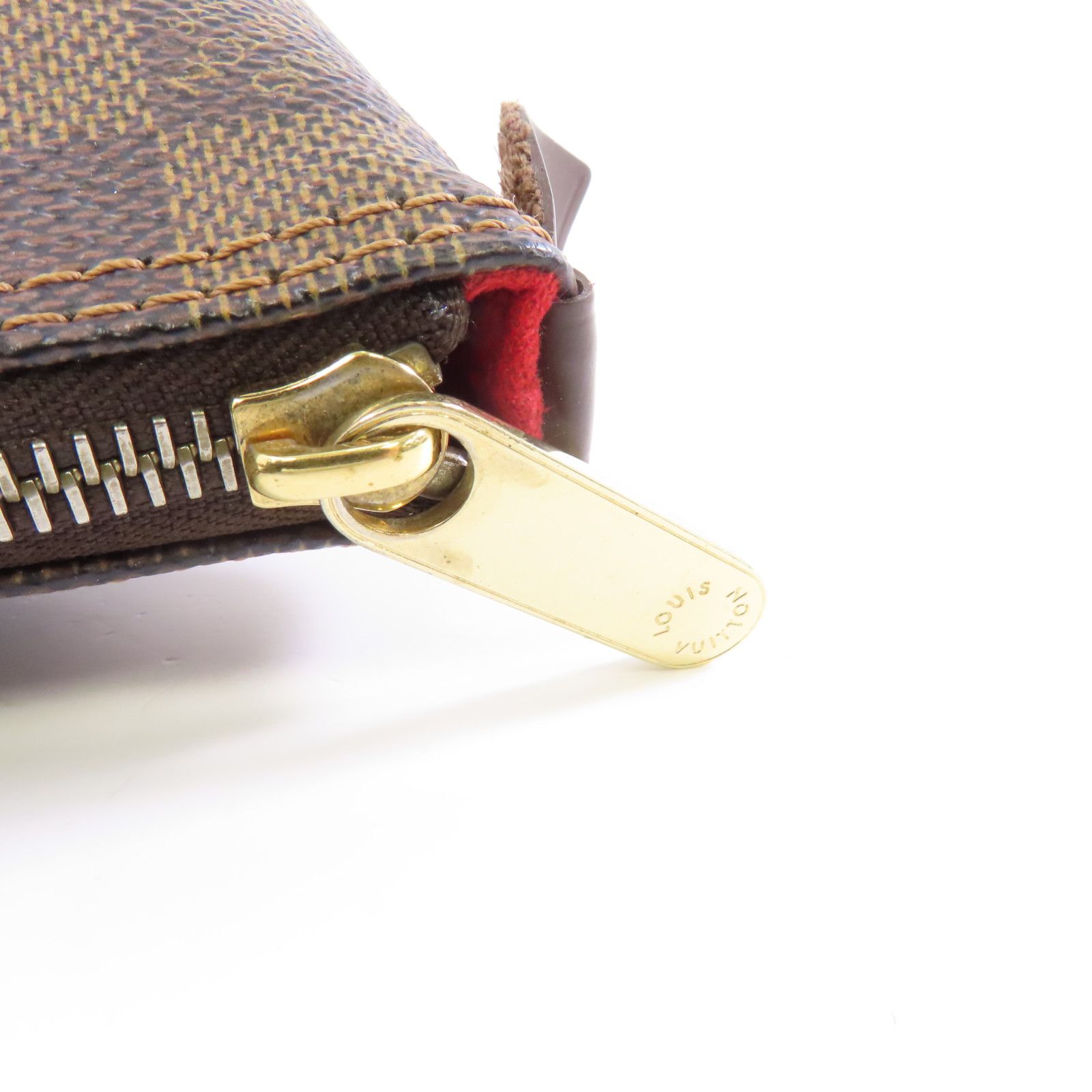 Louis Vuitton Damier Saleya Pm Gold Handbag Red Brown Handbag N 51183