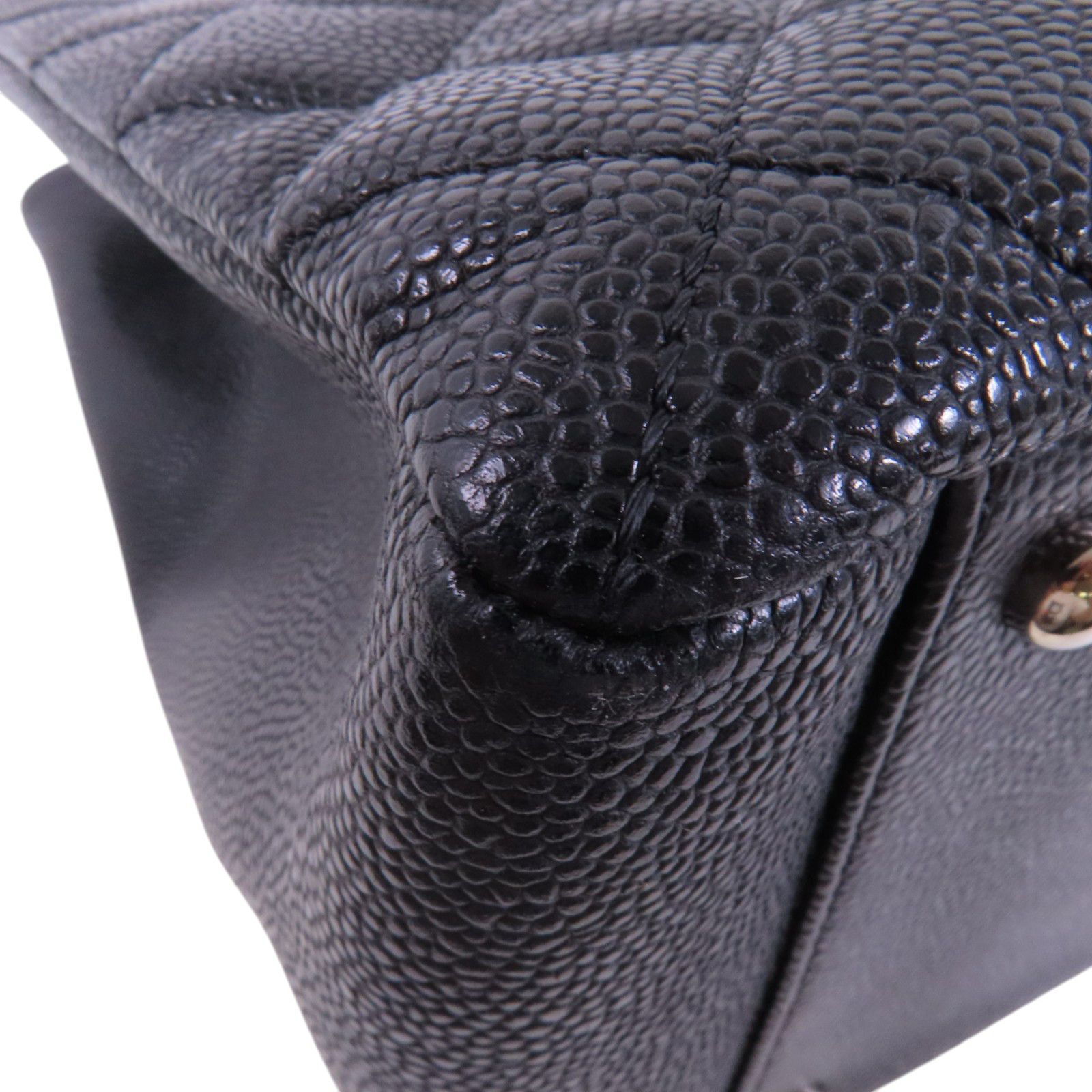 Chanel Black Cowhide Leather Gst Silver Crosshair Shoulder Bag Calfskin (cowhide)