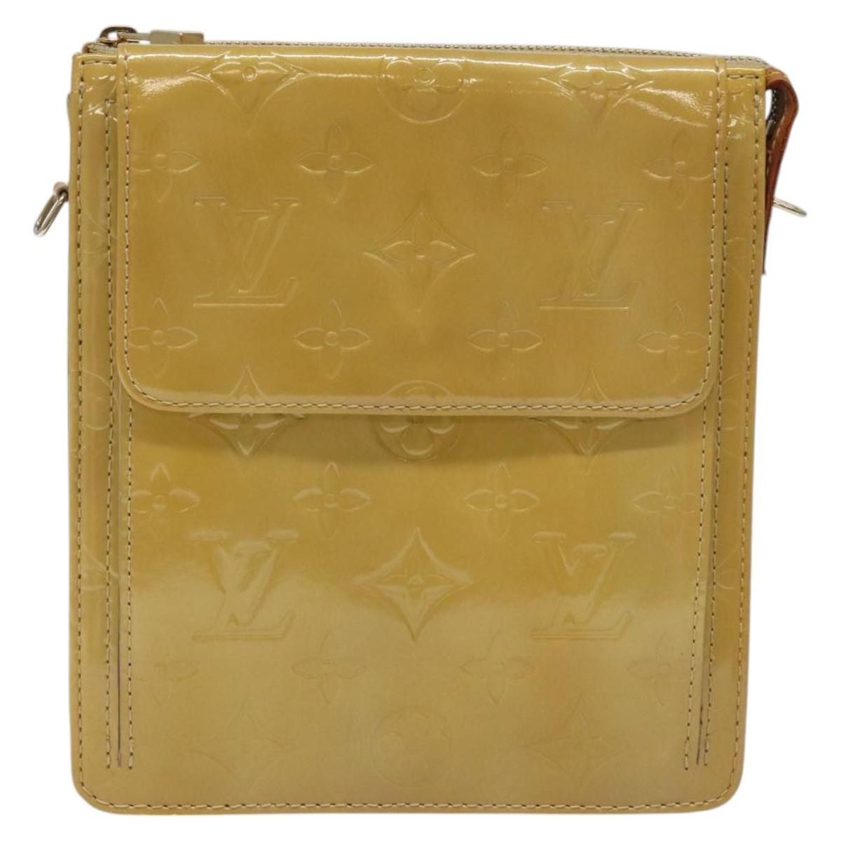 Louis Vuitton Vernis Motto Accessory Pouch Beige M 91136 Lv Auth