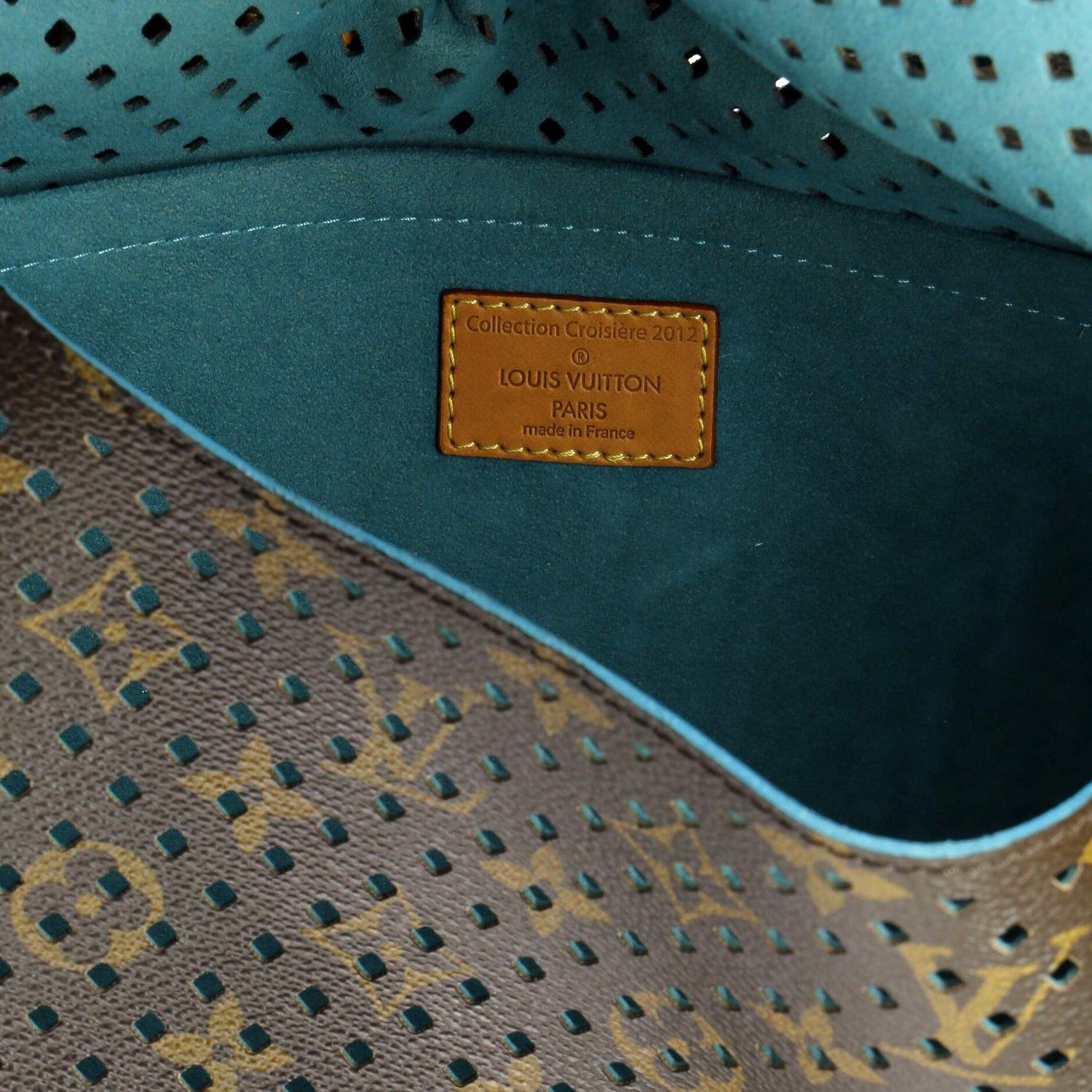 Louis Vuitton Flore Saumur Handbag Perforated Monogram Canvas