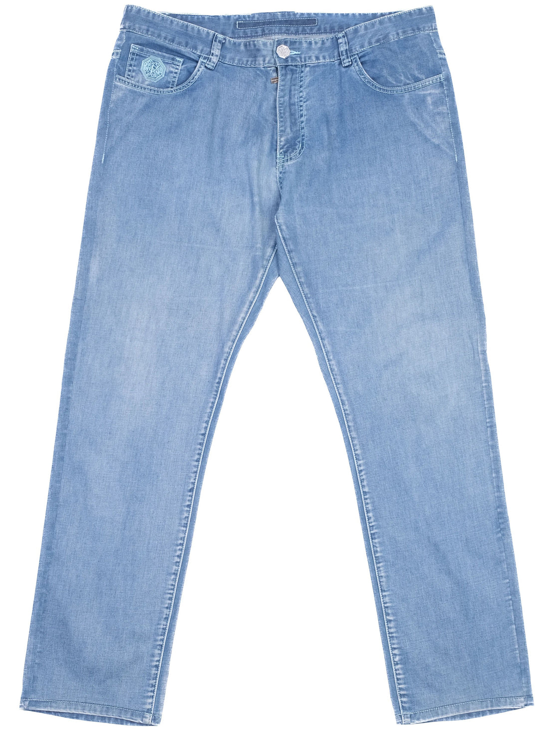 Excellent Stefano Ricci Light Blue Cotton Jeans Size XXL