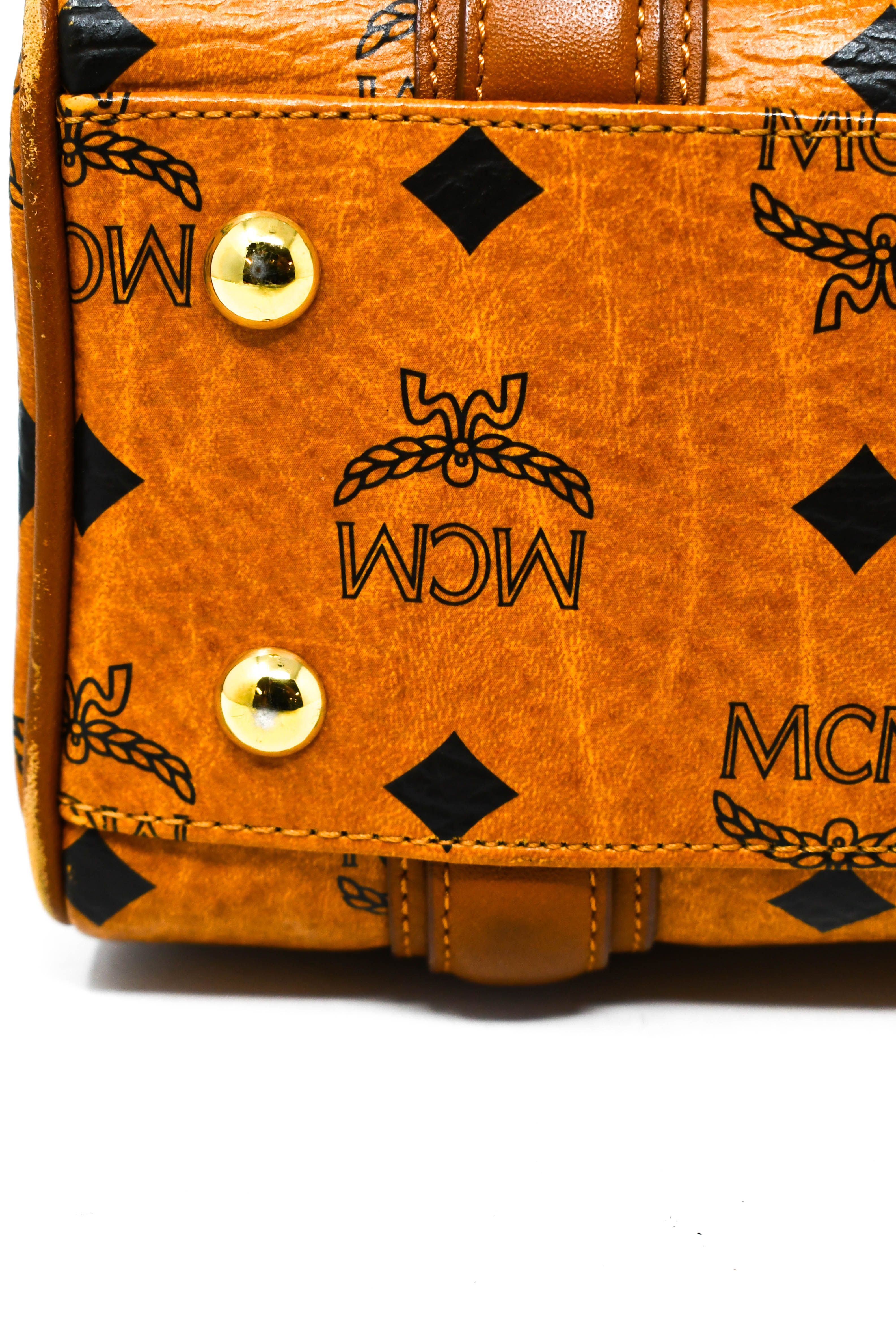 MCM Boston Bag Cognac Viseto