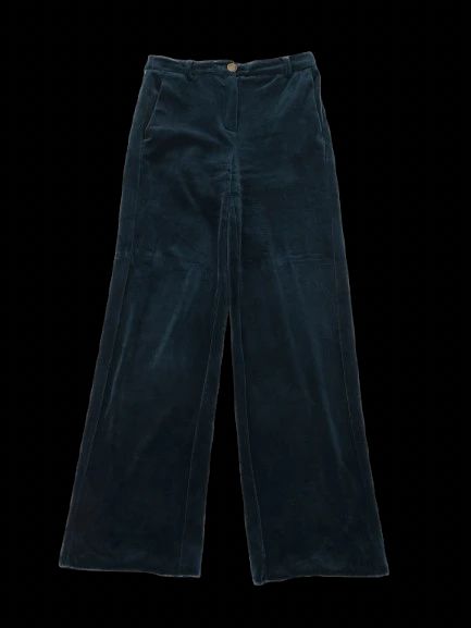 Excellent Marella Green Velvet Pants Size S Women&