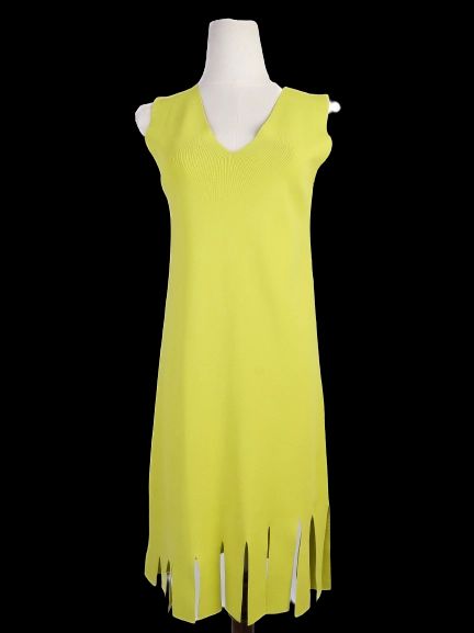Excellent D.Exterior Green V-Neck Sleeveless Dress Size S