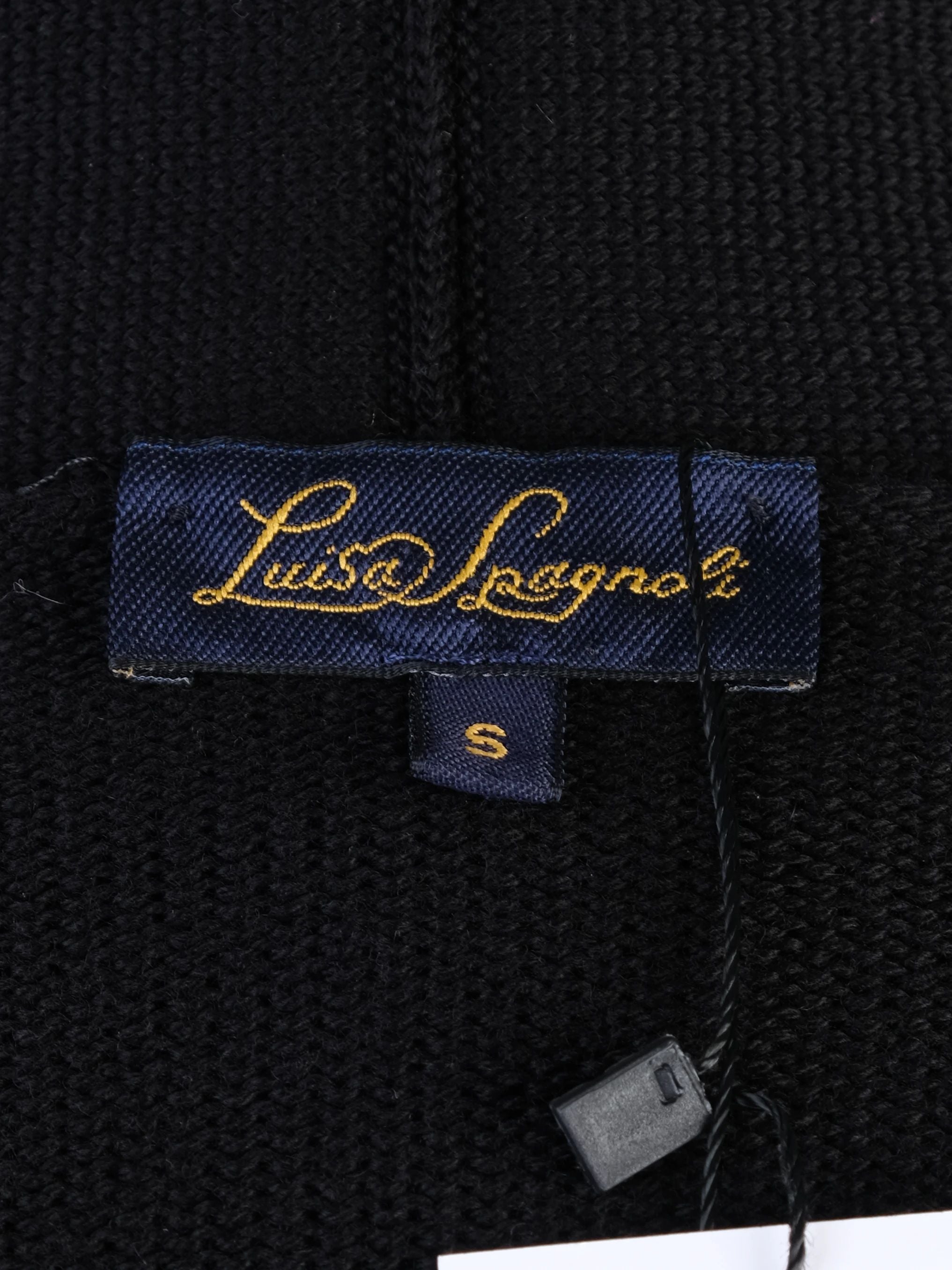 Excellent Luisa Spagnoli Wool Dress Black Green Size S Floral Pattern