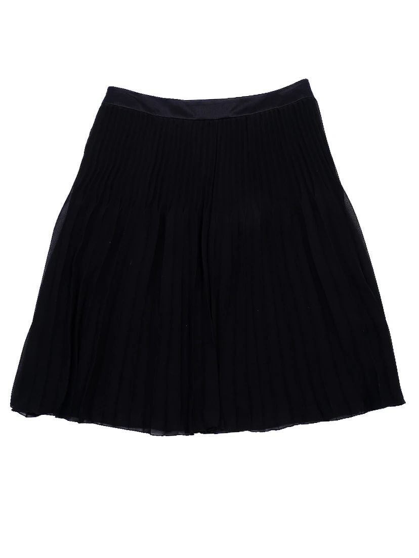 Excellent Just Cavalli Black Pleated Skirt with Embellishments