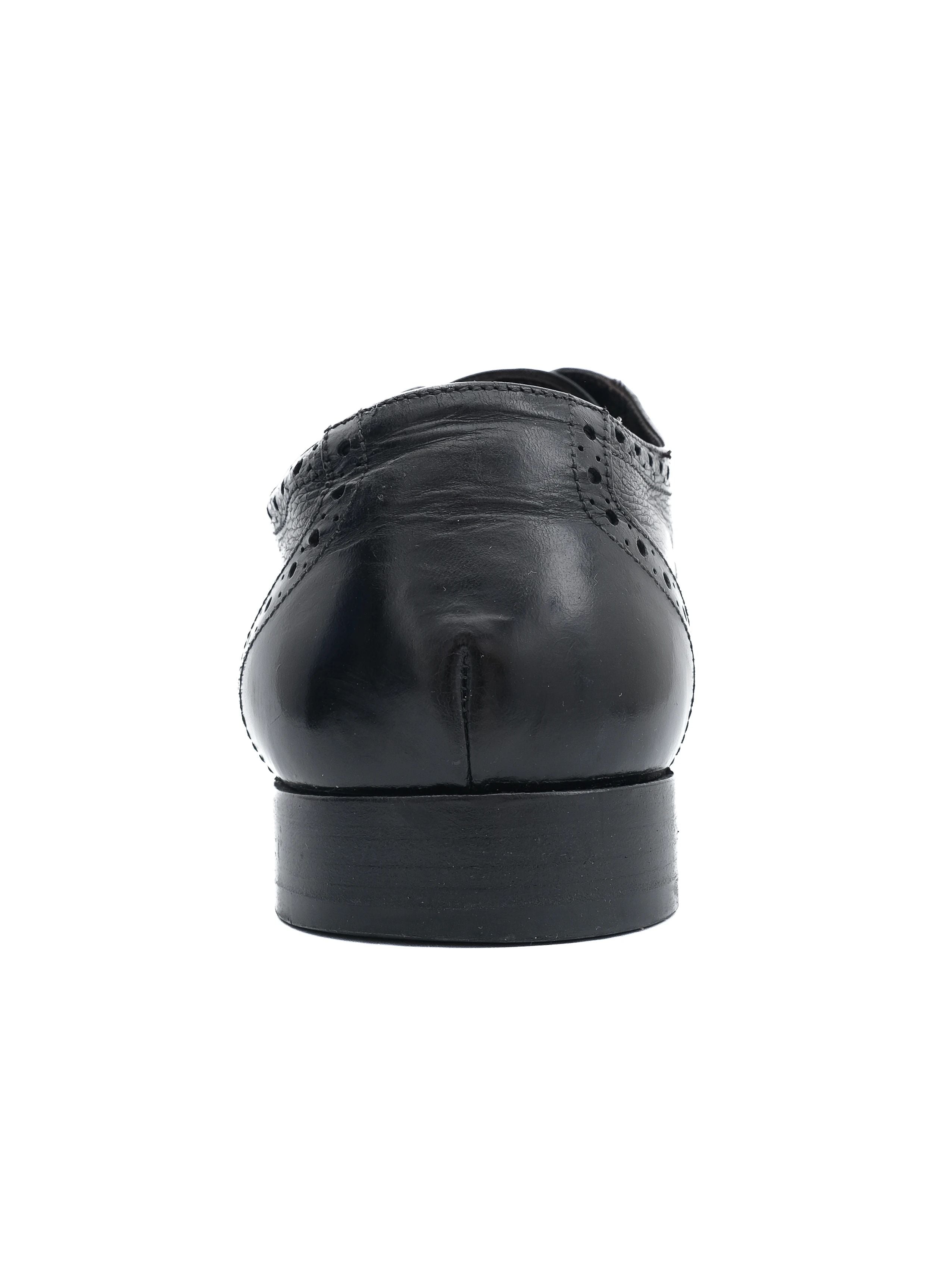 Excellent Paciotti Black Leather Brogue Shoes Size 41