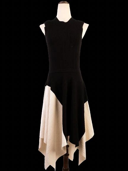 Excellent Proenza Schouler Two-Tone Silk Dress Size N/A