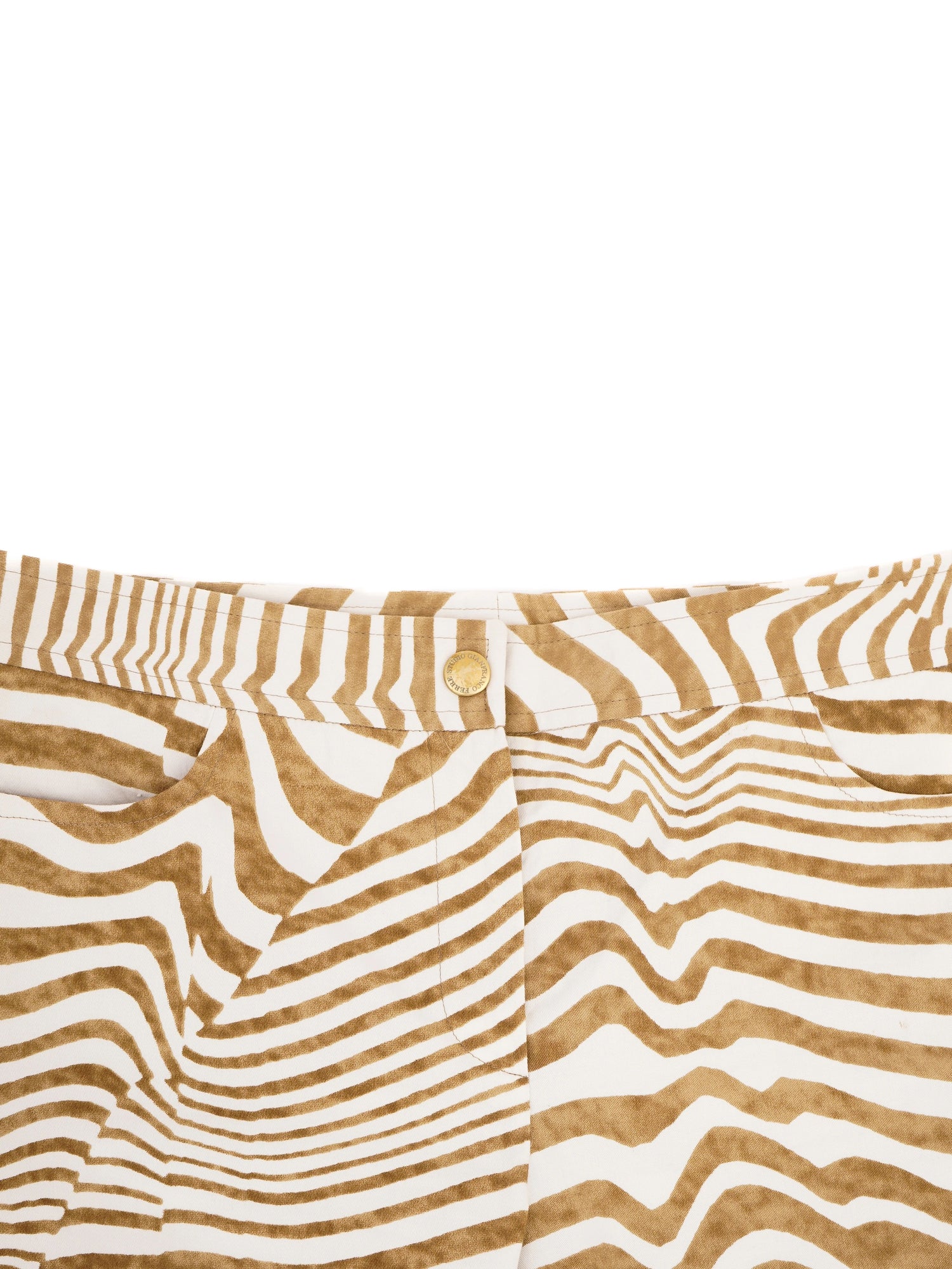 Perfect Gianfranco Ferre Orange Striped Shirt Size M Women