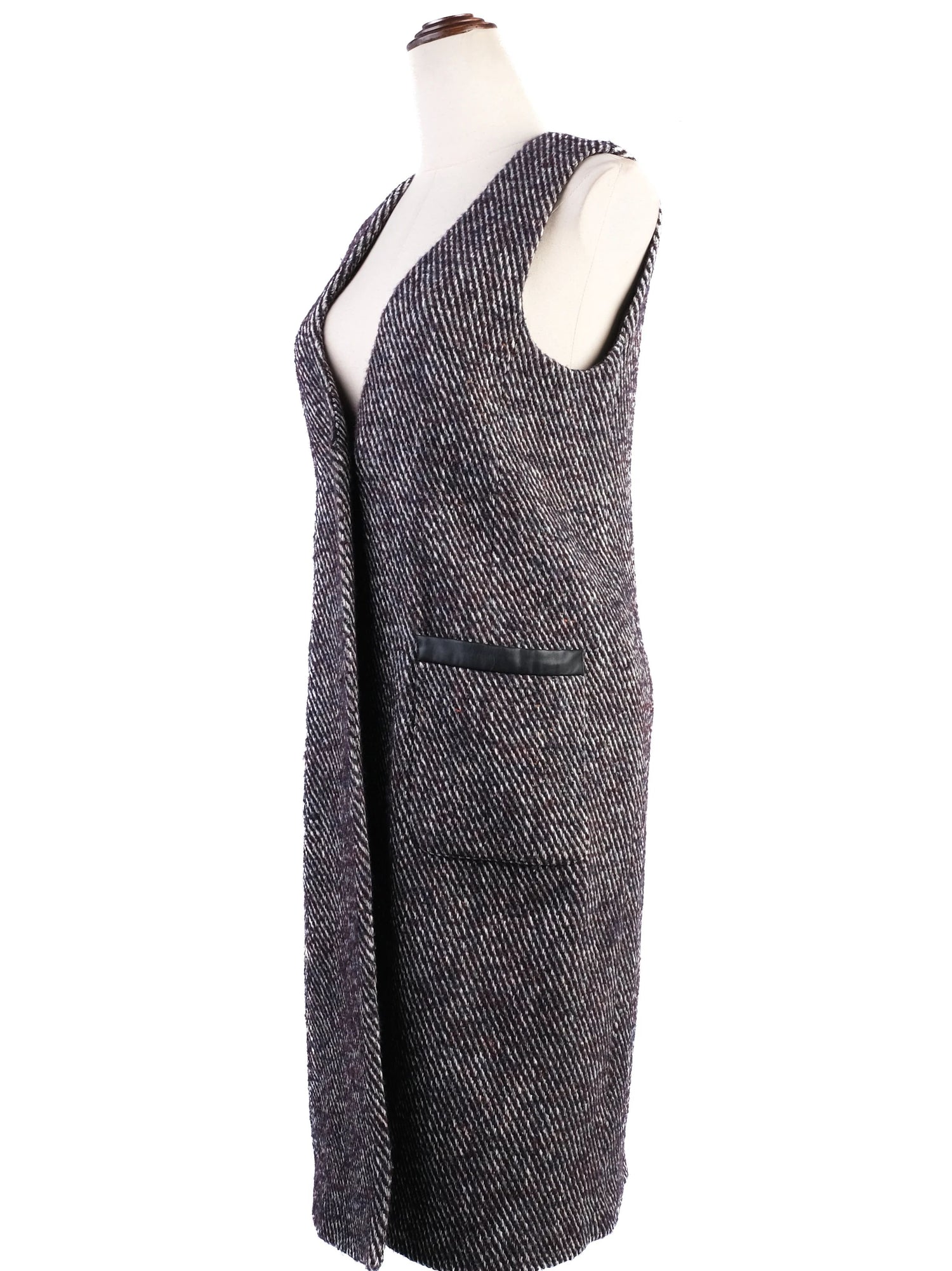 Excellent Liu Jo Gray Wool Sleeveless Dress Size S with Pockets