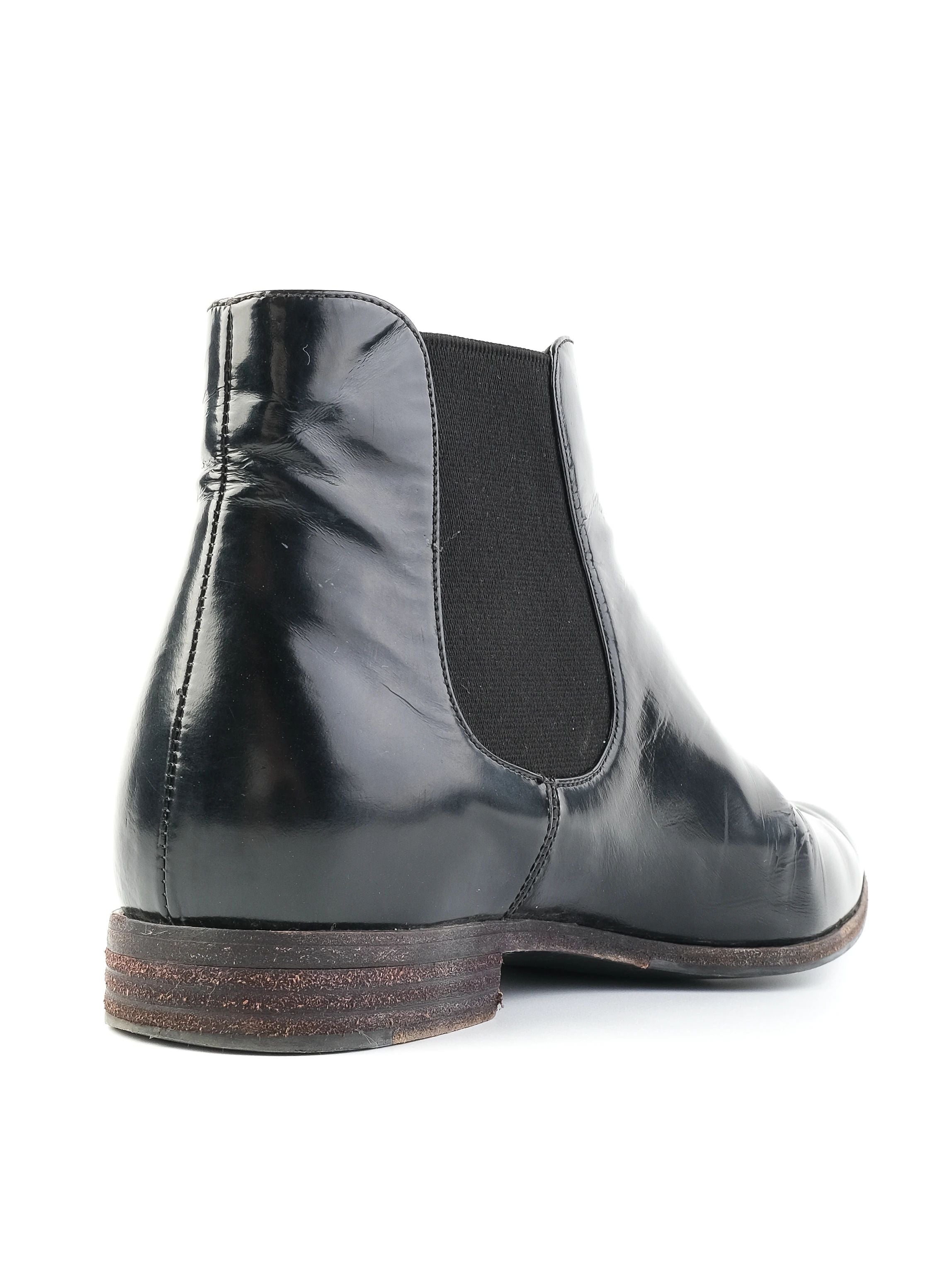 Good Prada Black Leather Chelsea Boots Size 38 Women