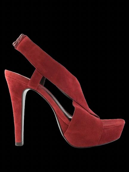 Excellent Diane von Furstenberg Red Leather Slingback Heels Size 37.5