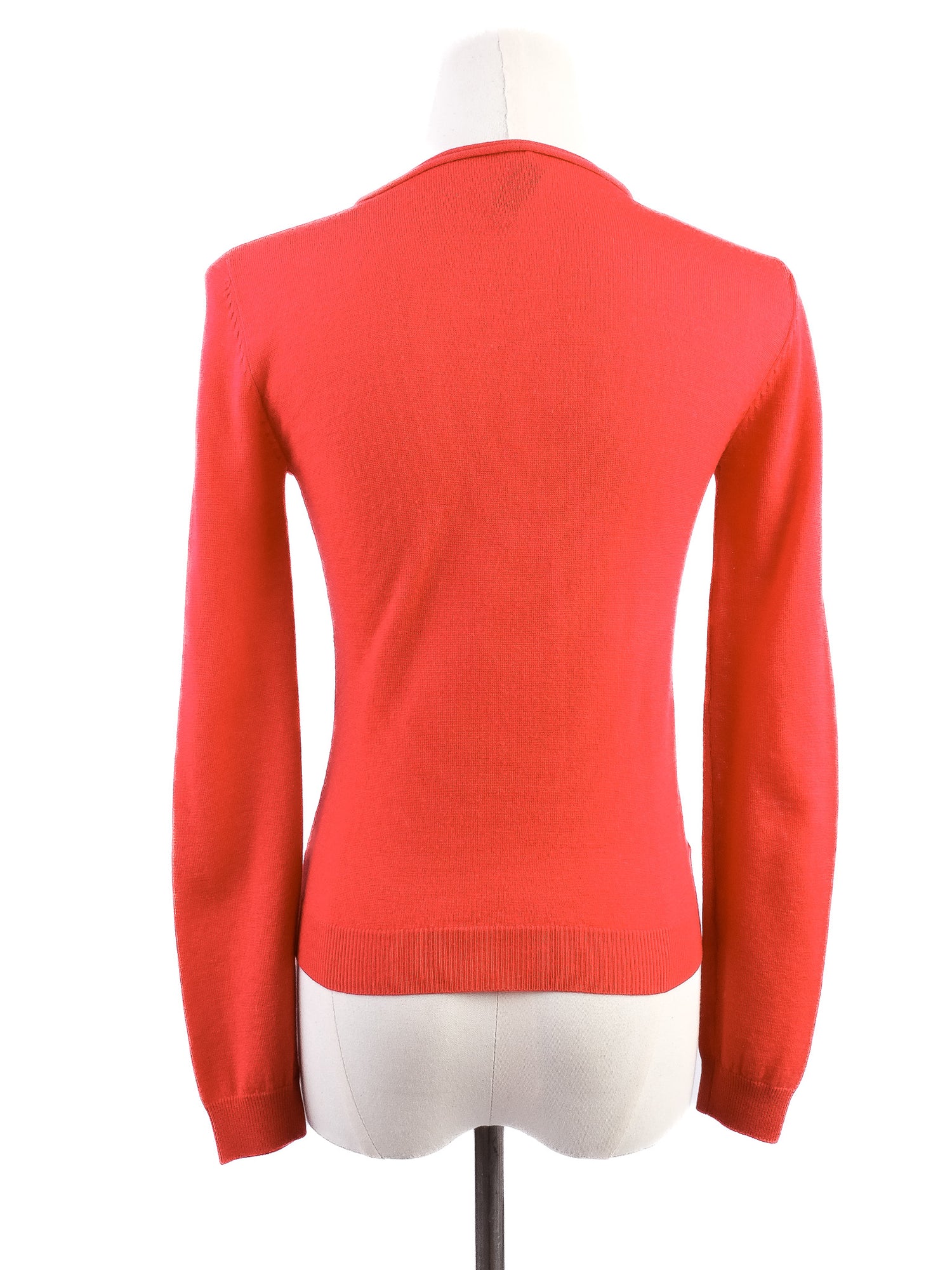 EXCELLENT Moschino Red Wool Cardigan Sweater Size S