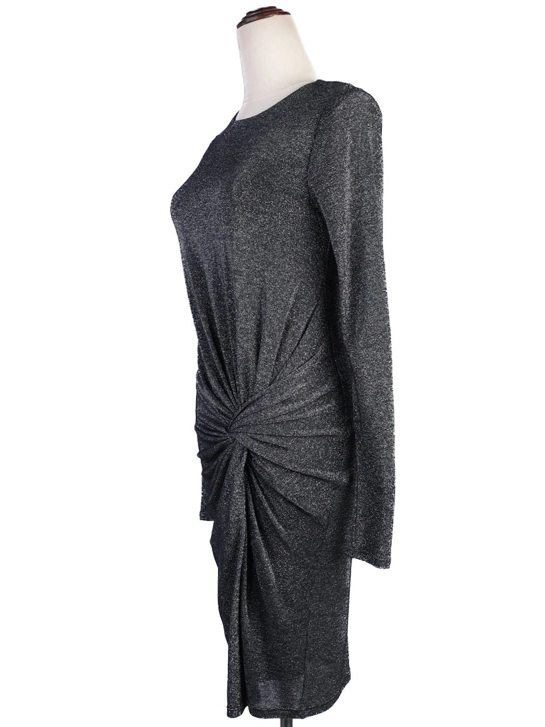 Excellent Ted Baker Gray Long-Sleeved Knee-Length Dress XS