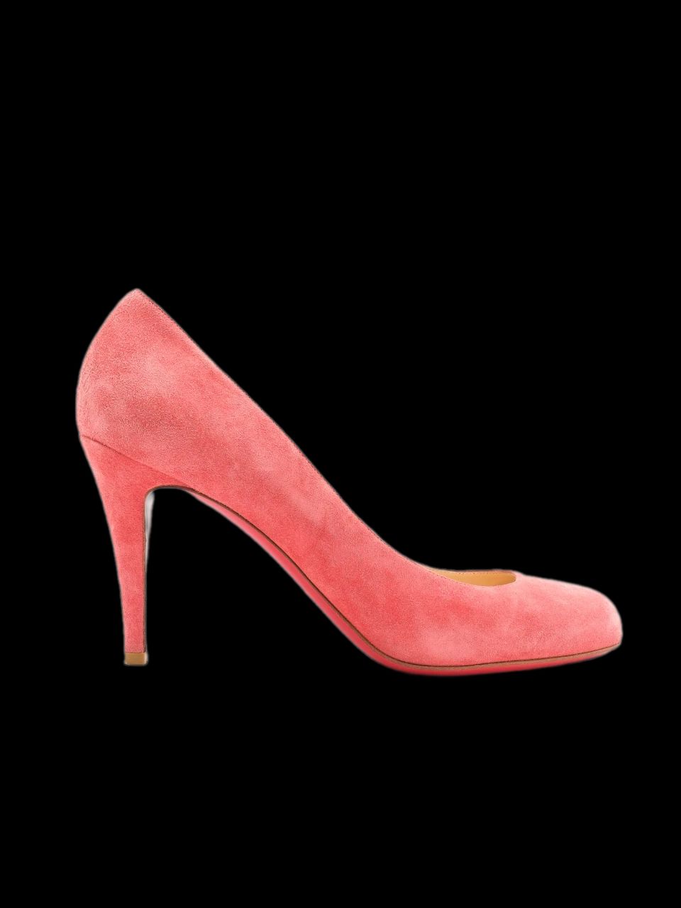 Excellent Christian Louboutin Pink Suede Leather High Heels Pumps