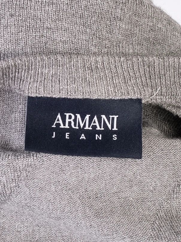 Excellent Armani Jeans Light Gray Sweater Size M Viscose Long Sleeve