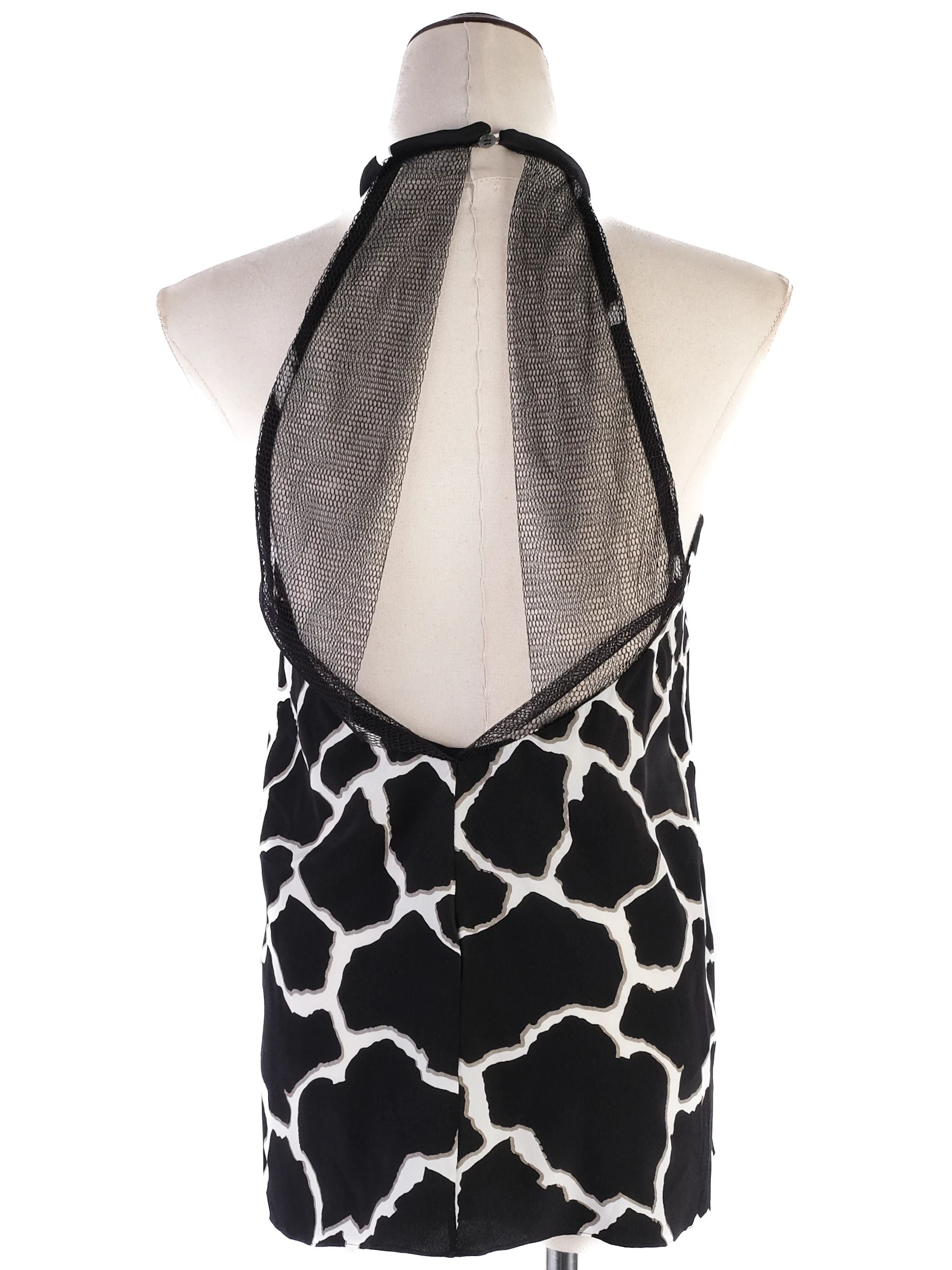 Roberto Cavalli Excellent Condition Silk Animal Print Halter Top Size S