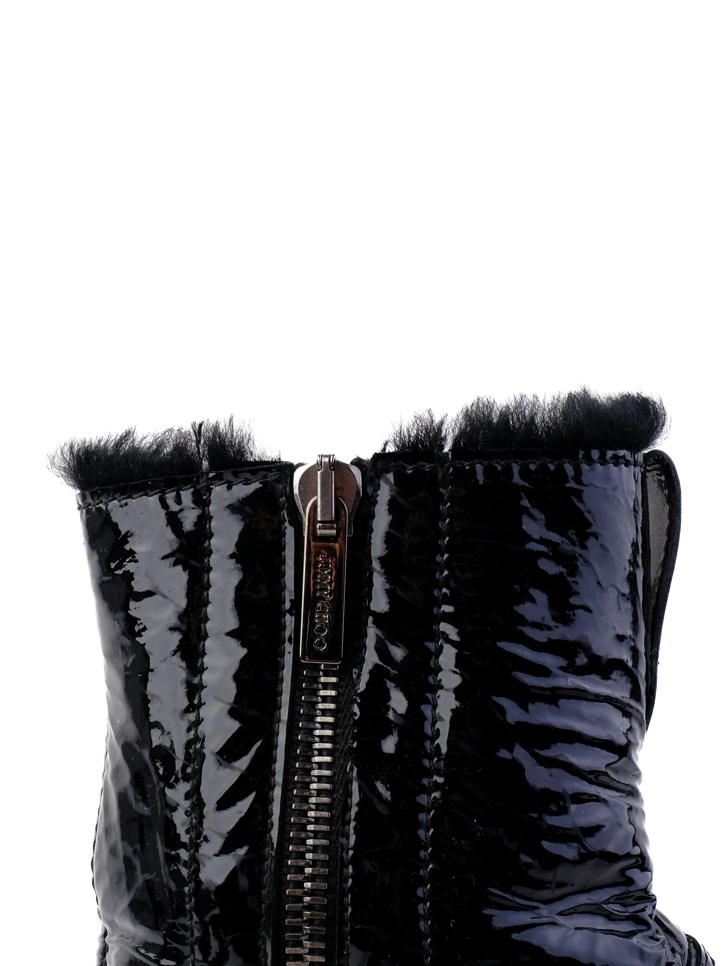 Excellent Jimmy Choo Black Leather Ankle Boots Size 36