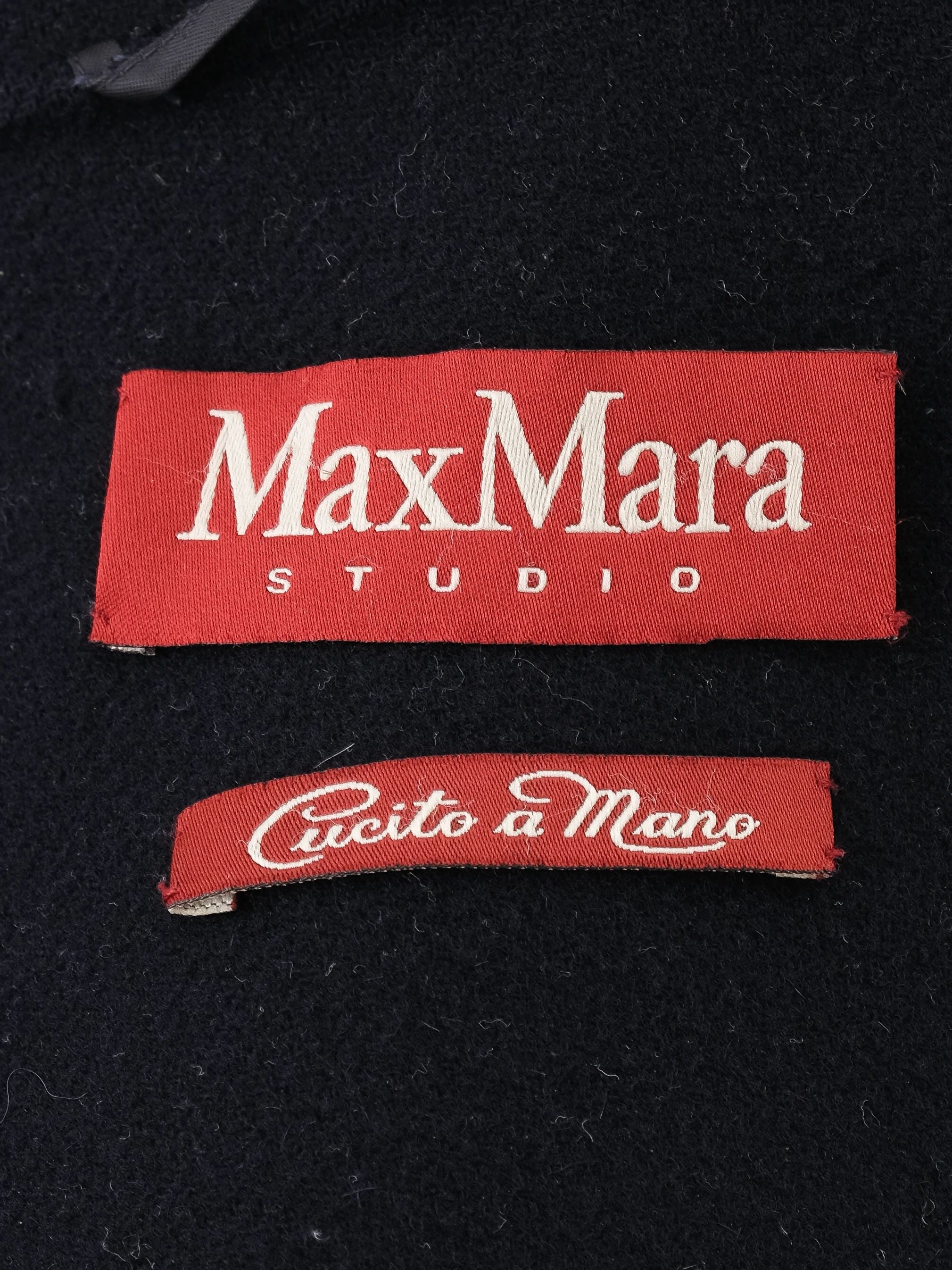 Max Mara Excellent Condition Navy Blue Wool Hoodie Size L