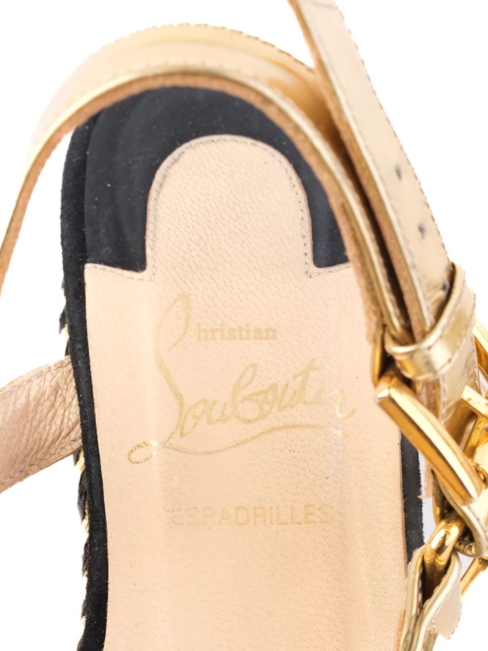 Excellent Christian Louboutin Yellow Platform Sandals Size 37