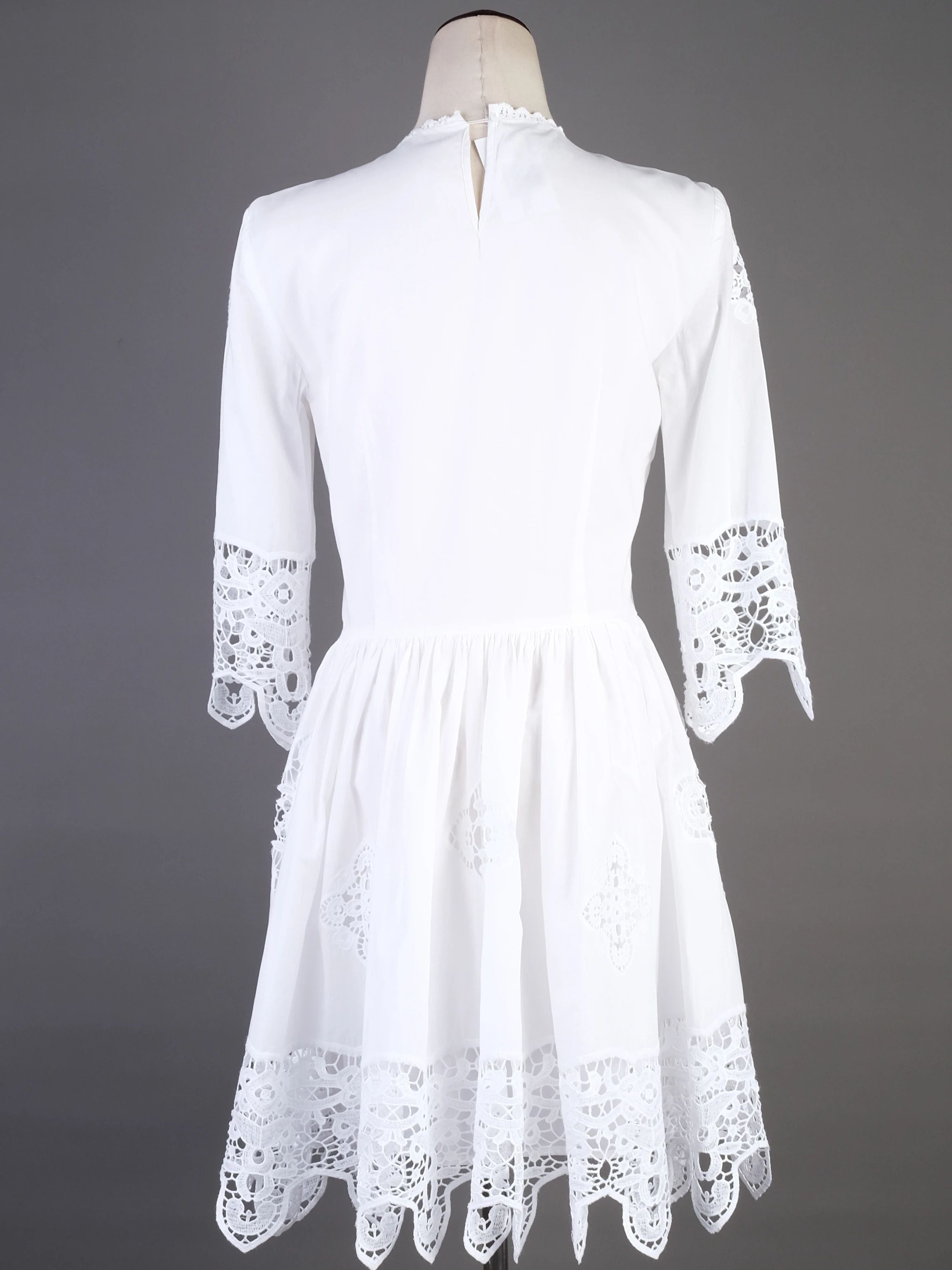 Excellent By Malene Birger White Cotton Lace Dress Size XS
