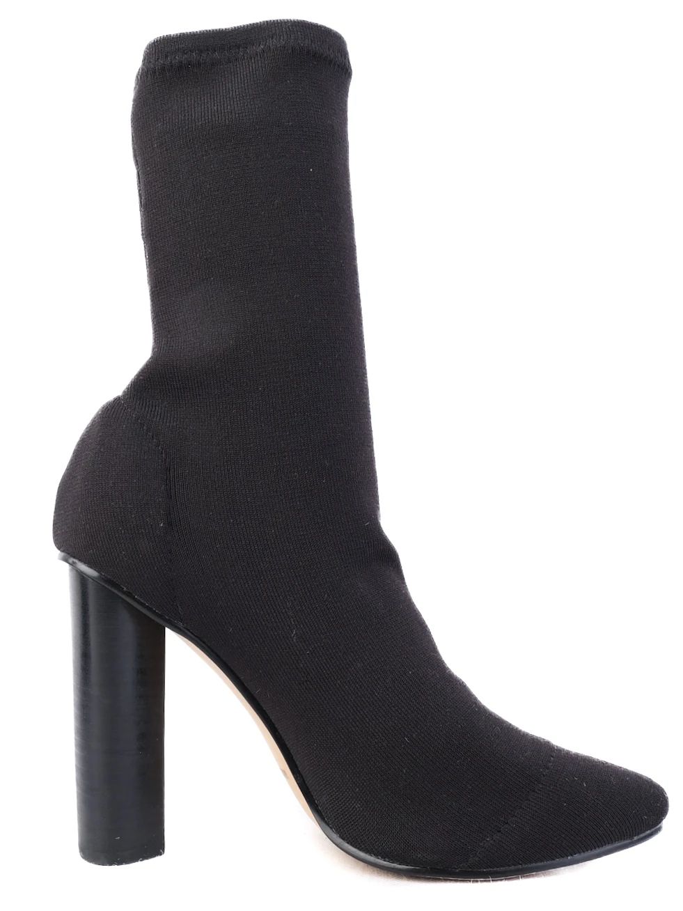 Excellent Pier Lucci Black Sock Boots Size 37 High Block Heel