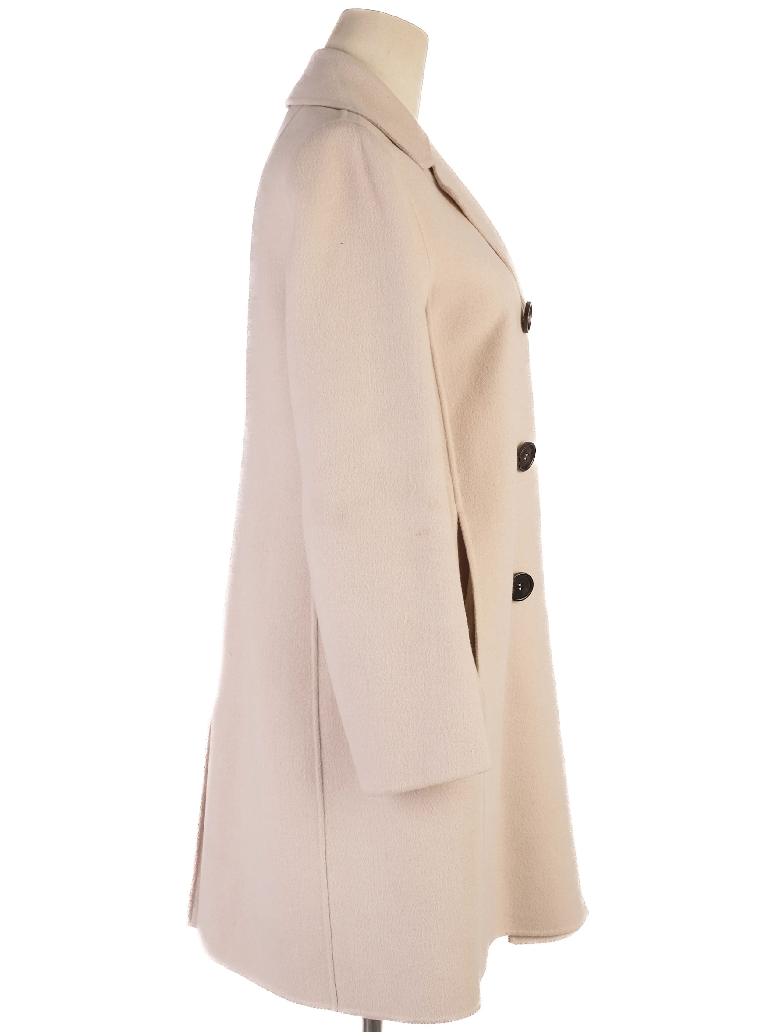 Excellent Max Mara Gray Wool Double-Breasted Coat Size S