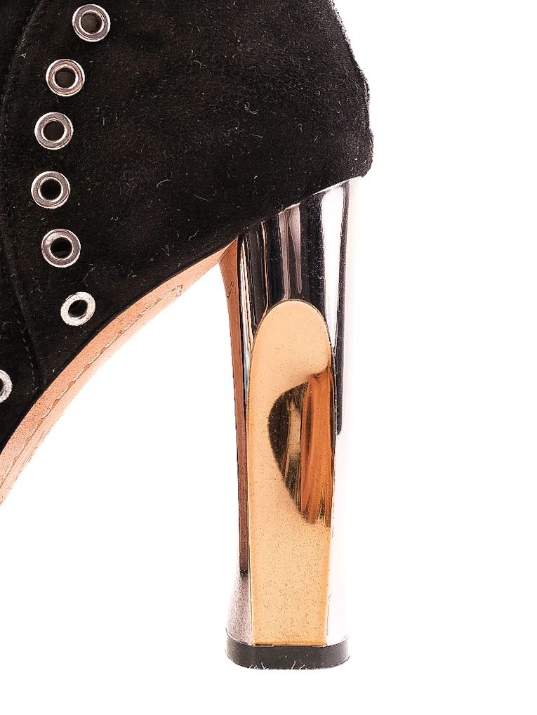 Excellent Alexander McQueen Black Suede Boots Size 39.5